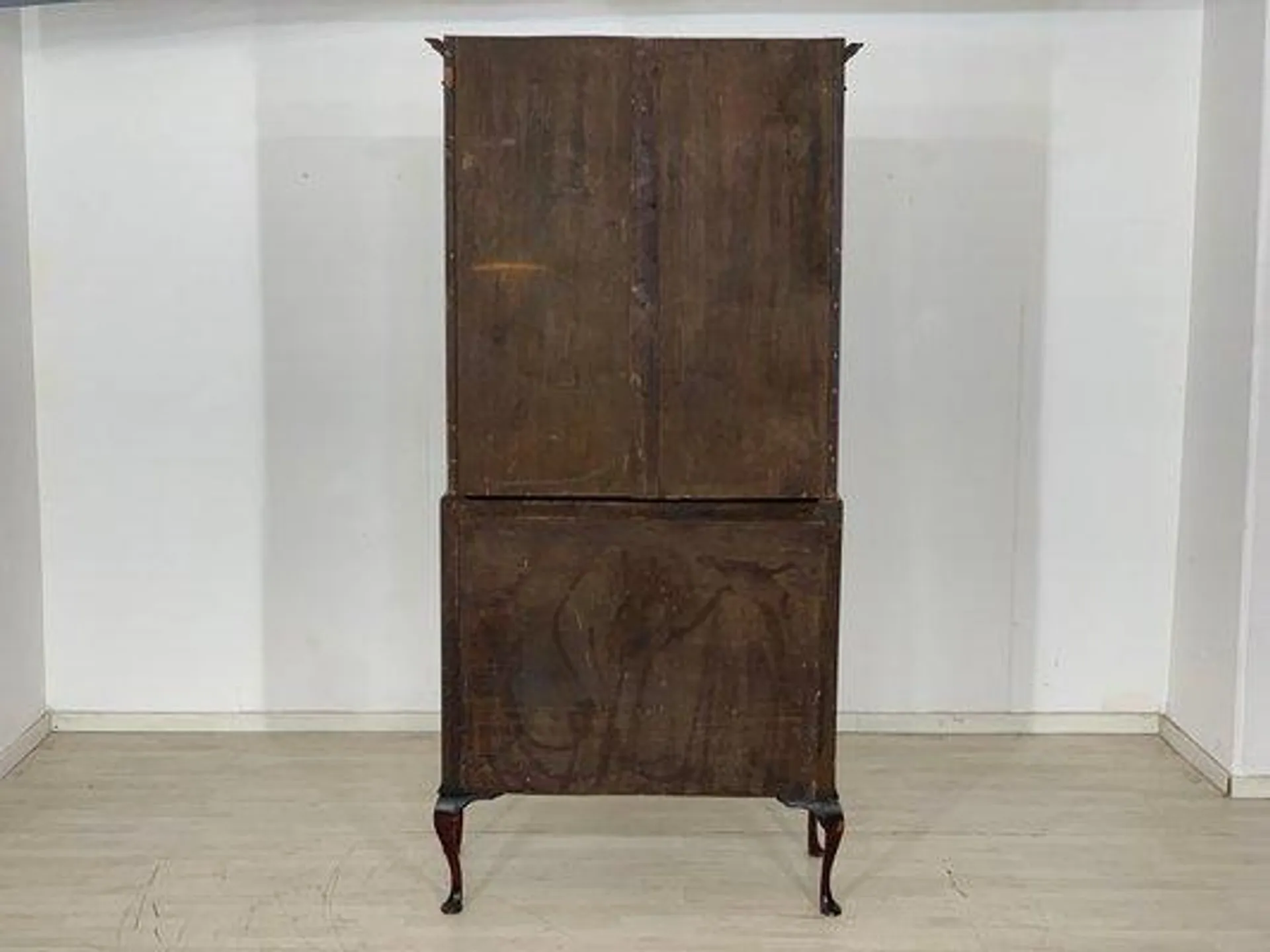 Antique Mahogany Display Cabinet with Secretary, 1880