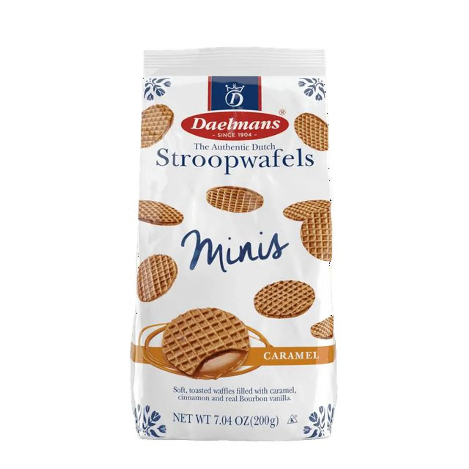 Daelmans Caramel Stroopwafels Minis, 7.04OZ Bag, 6 Servings