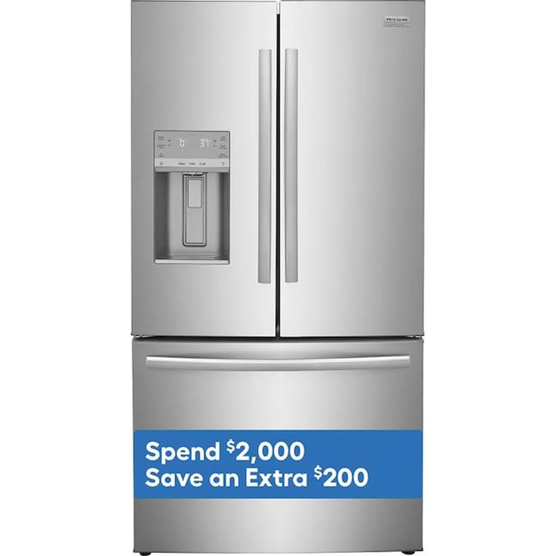 Frigidaire Gallery Counter-depth 22.6-cu ft French Door Refrigerator with Dual Ice Maker, Water and Ice Dispenser (Fingerprint Resistant Stainless Steel) ENERGY STAR