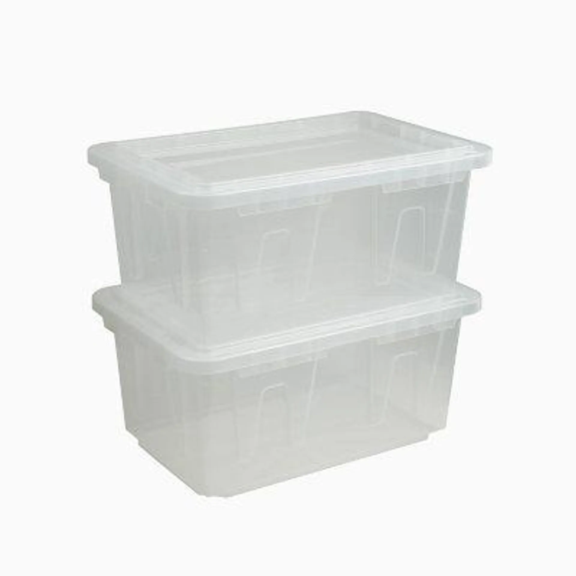 Member's Mark 60 Quart Clear Storage Tote,17.2" D x 25.7" W x 12" H, 2 Pack