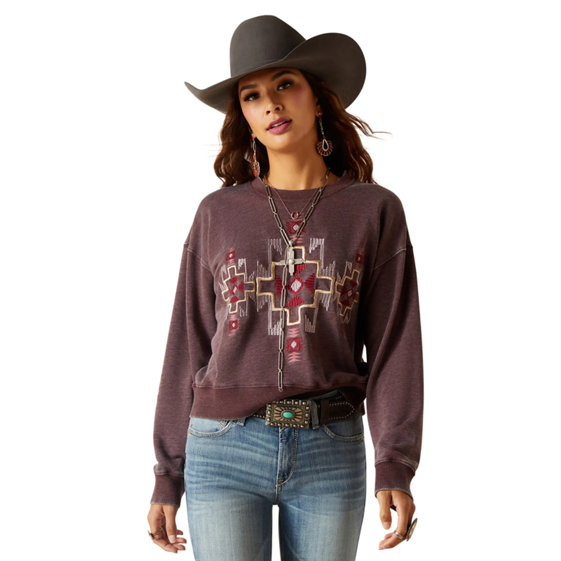 Ariat Women's Clove Brown Larson Sweatshirt