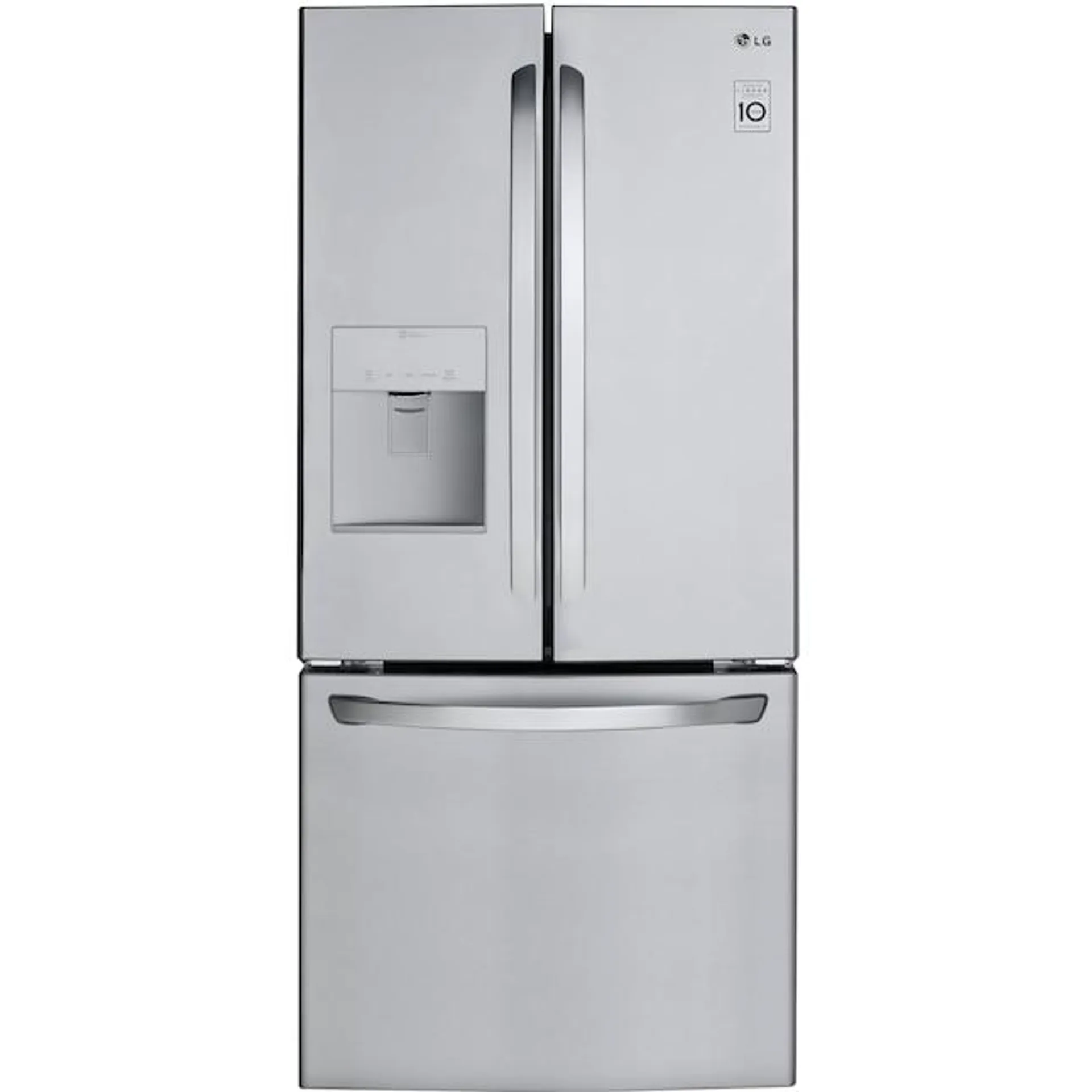 LG 21.8-cu ft French Door Refrigerator with Ice Maker and Water dispenser (Stainless Steel) ENERGY STAR