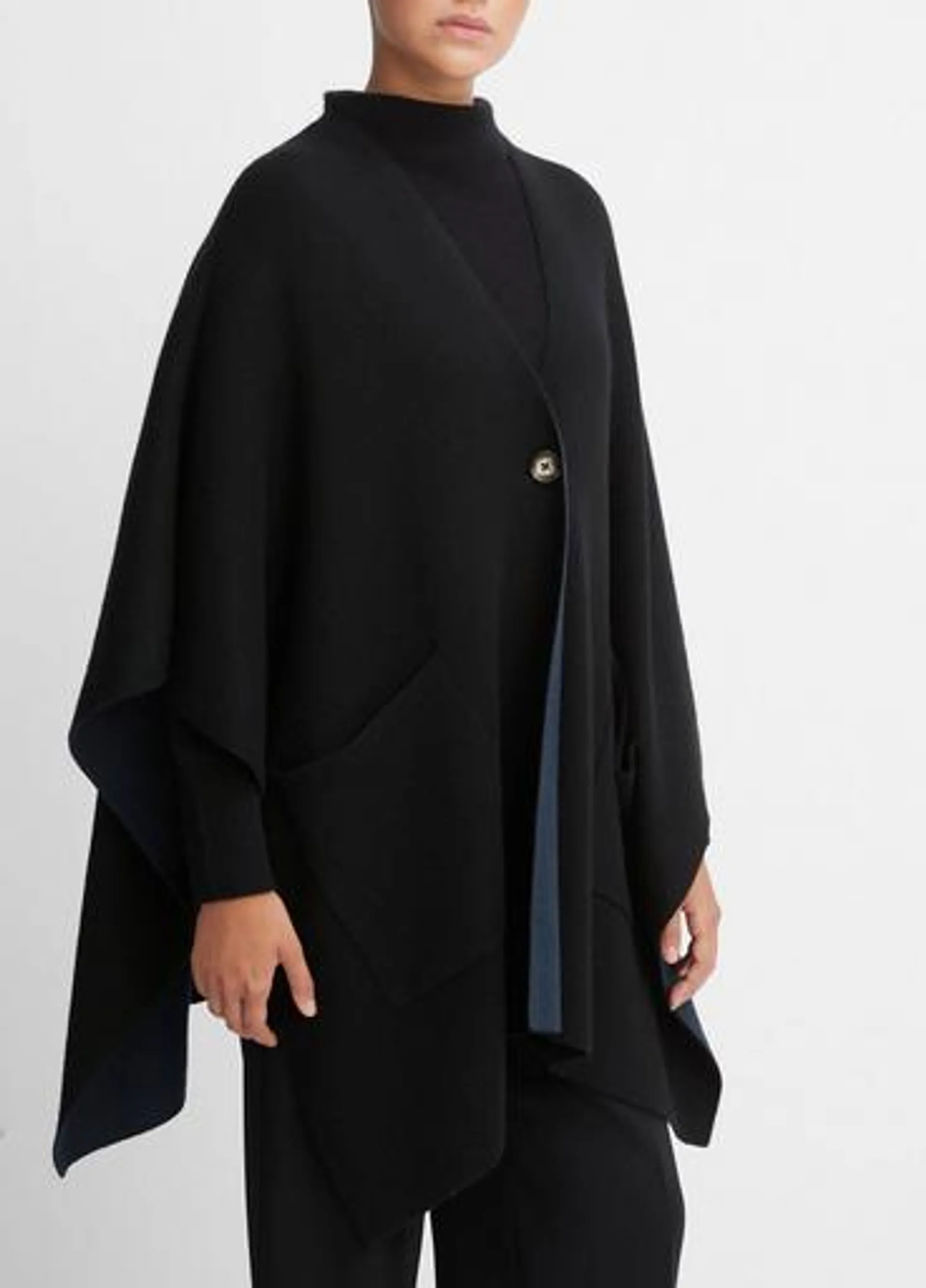 Wool and Cashmere Double-Face Cape