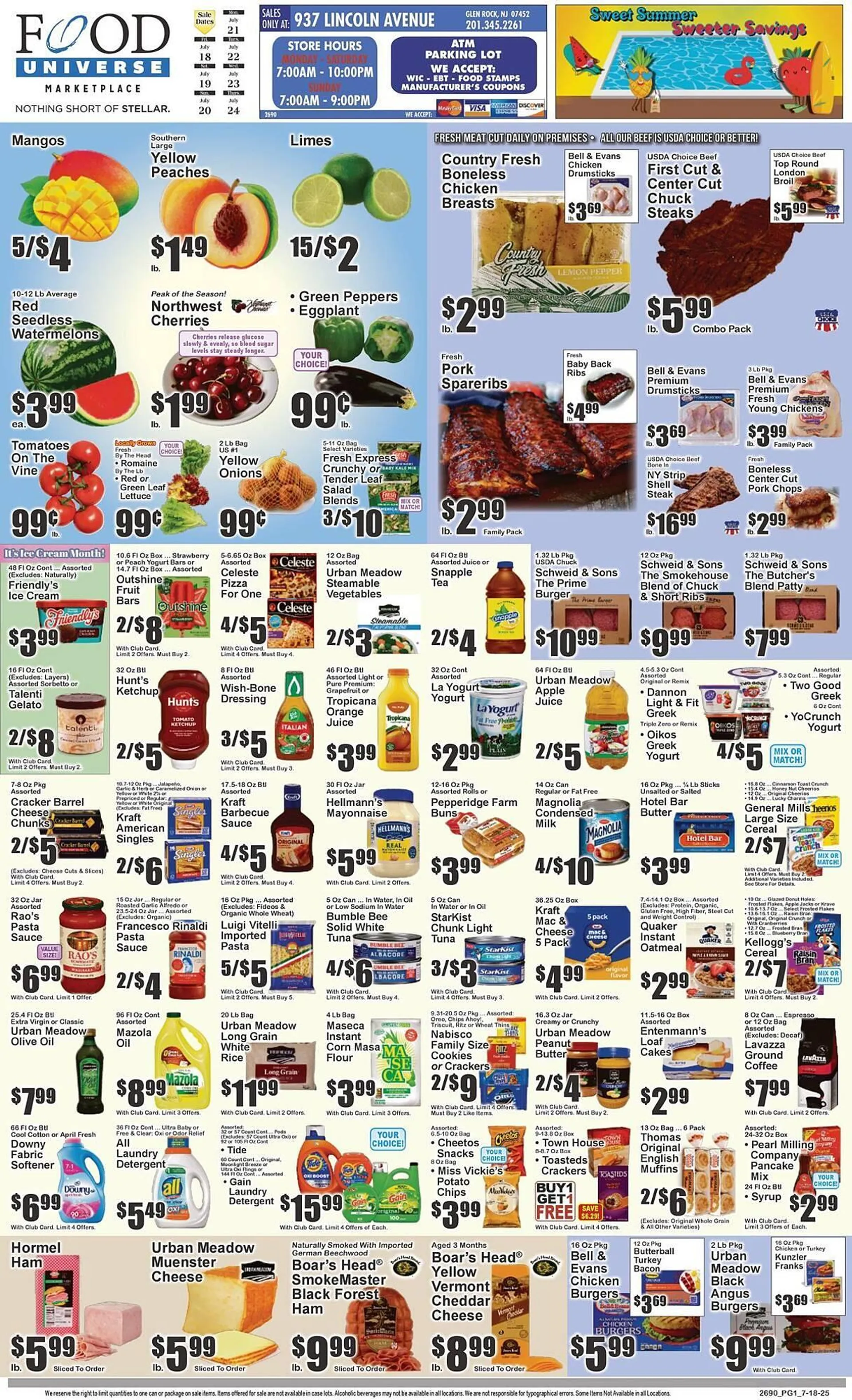 Weekly ad Food Universe Weekly Ad from July 18 to July 24 2025 - Page 1