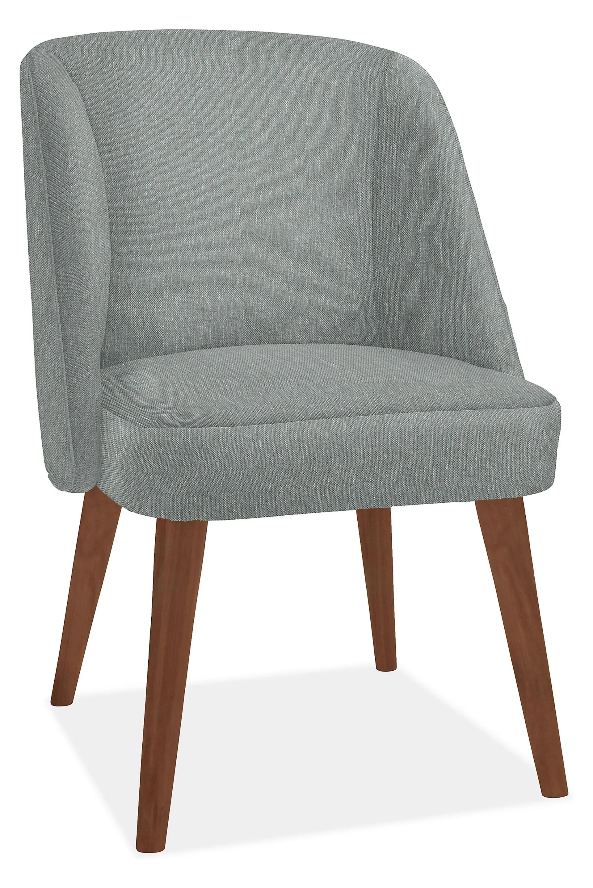 Cora Side Chair in Sumner Steel with Mocha Legs