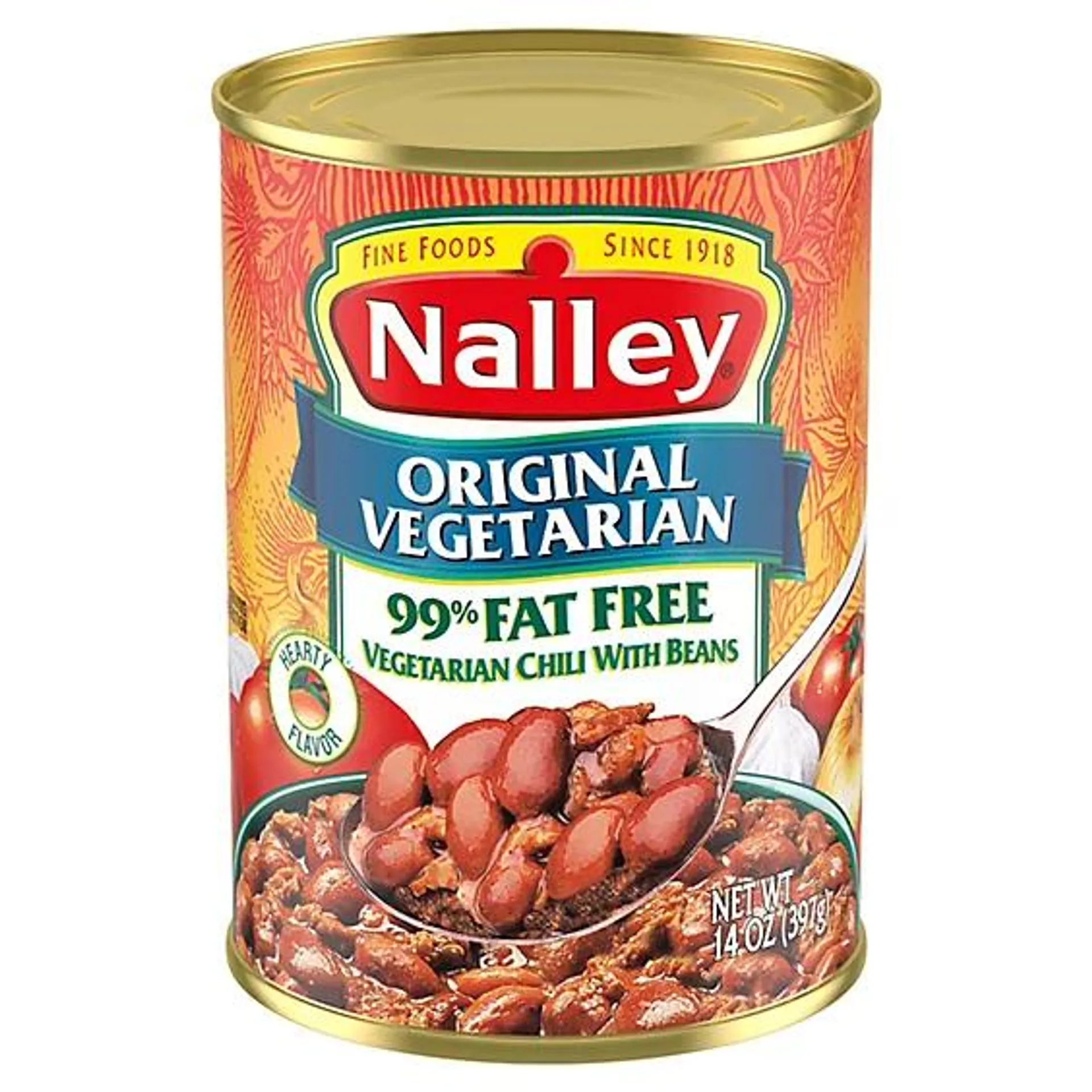 Nalley 99% Fat Free Original Vegetarian Chili With Beans - 14 Oz