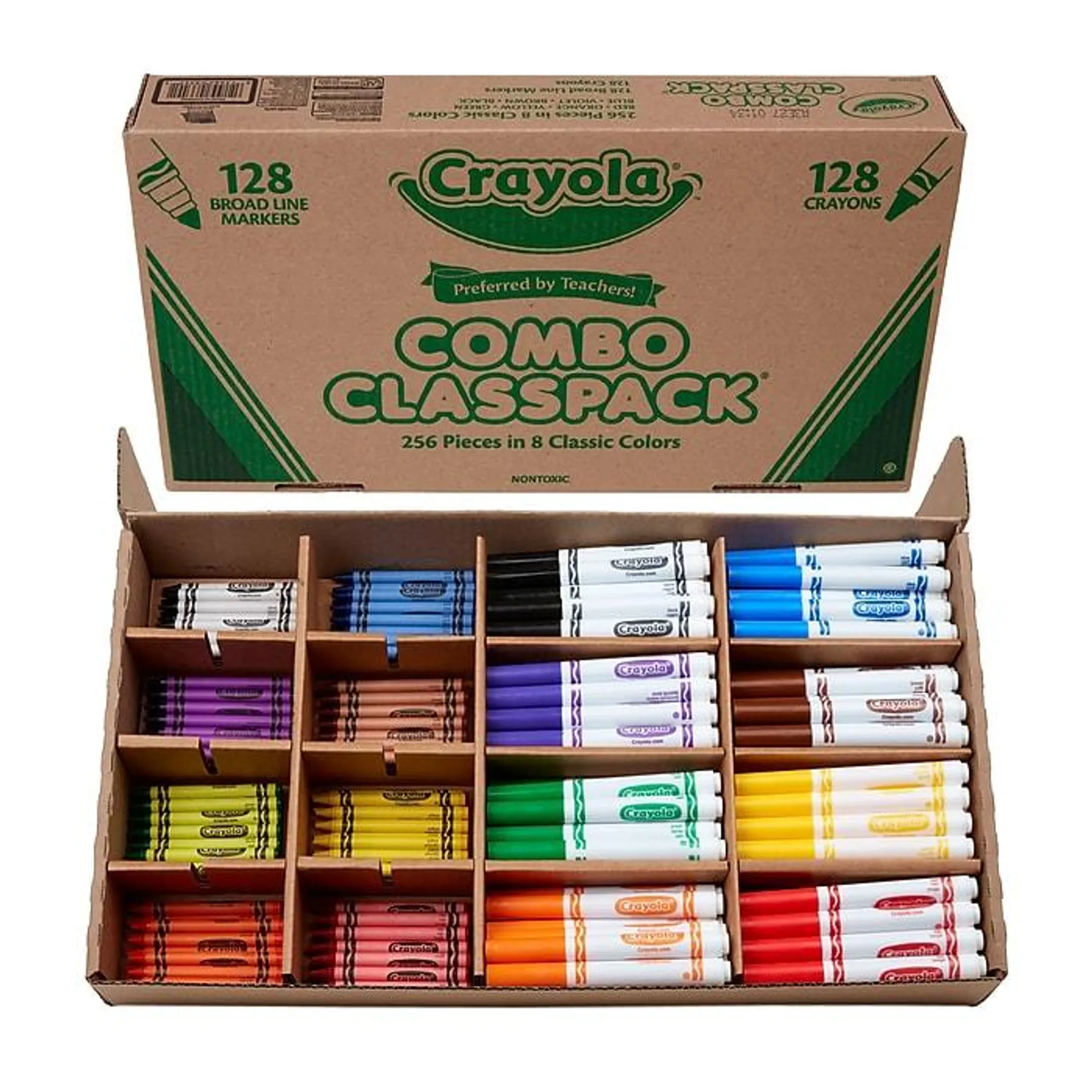 Crayola Combo Classpack Kids' Crayon/Marker Set,