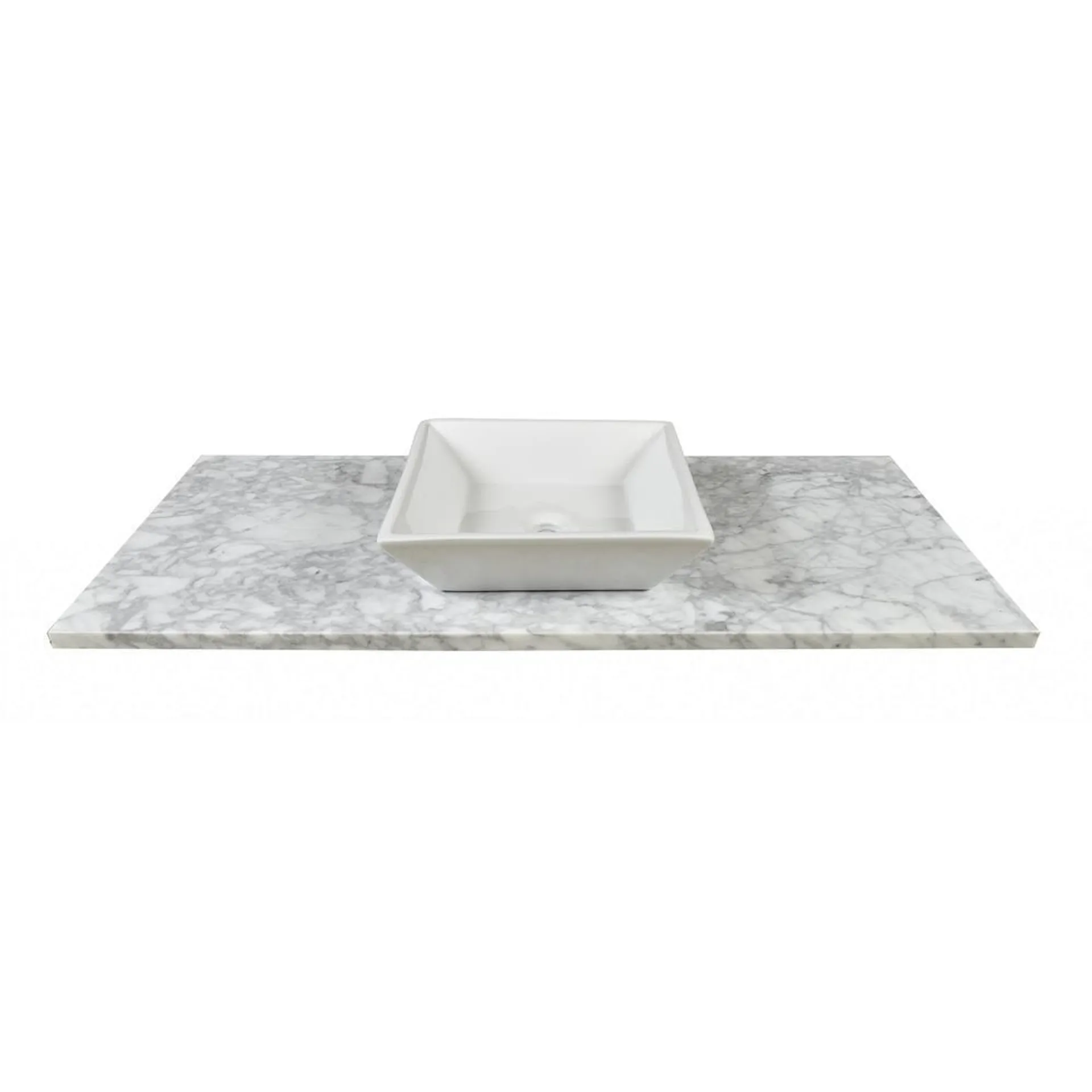 Tuscany® 49"W x 22"D Carrara Marble Vanity Top with Vessel Cutout