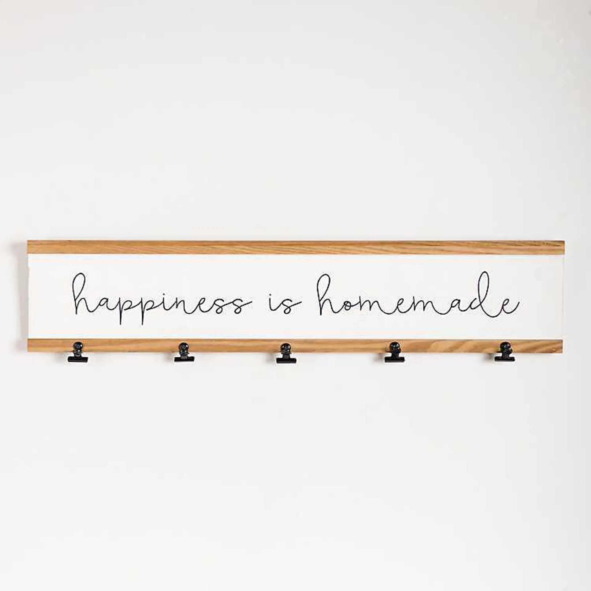 Happiness is Homemade 5-Clip Wall Plaque