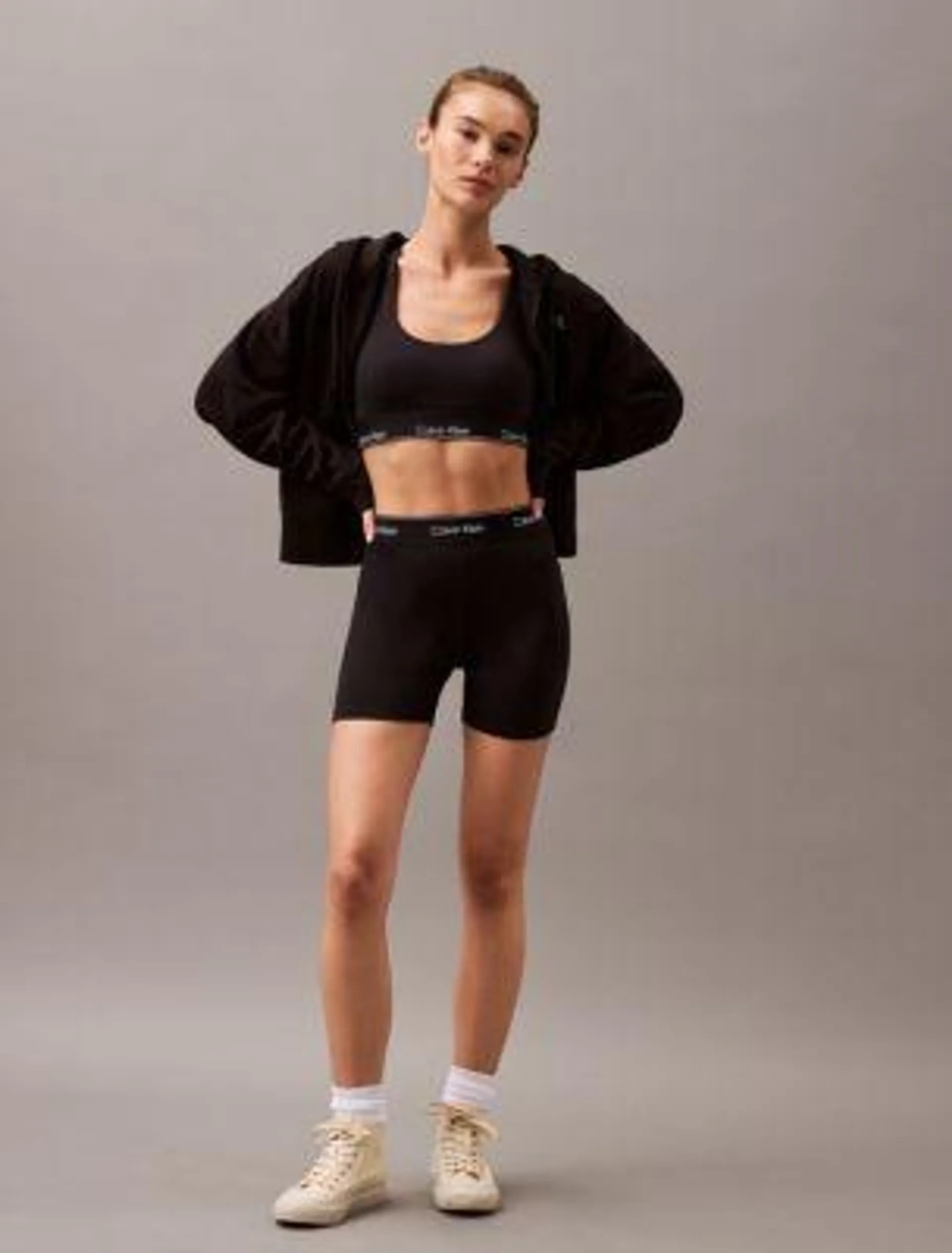 Modern Sport Solid High Waist Bike Shorts