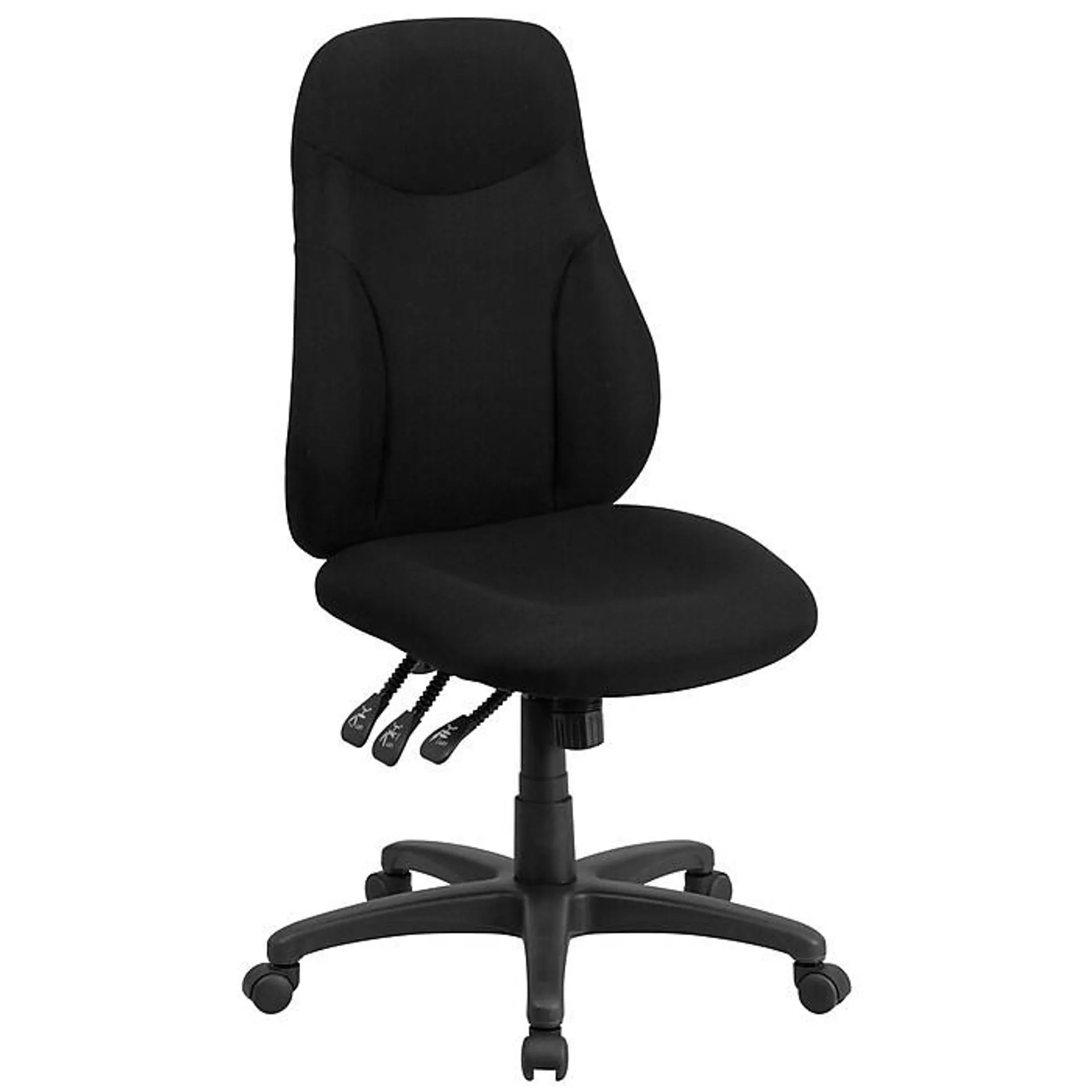 Flash Furniture Hughes Armless Ergonomic Fabric Swivel High Back Task Office Chair,