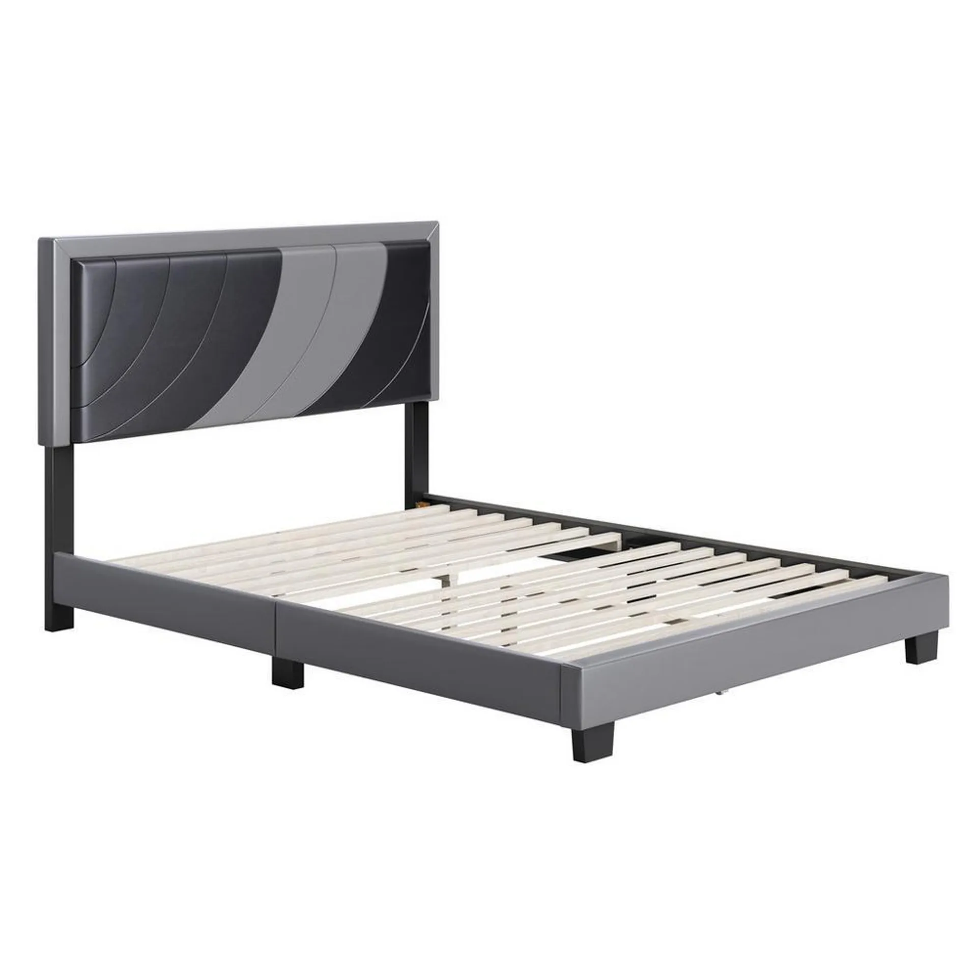 Brianna Full Platform Bed - Black & Gray