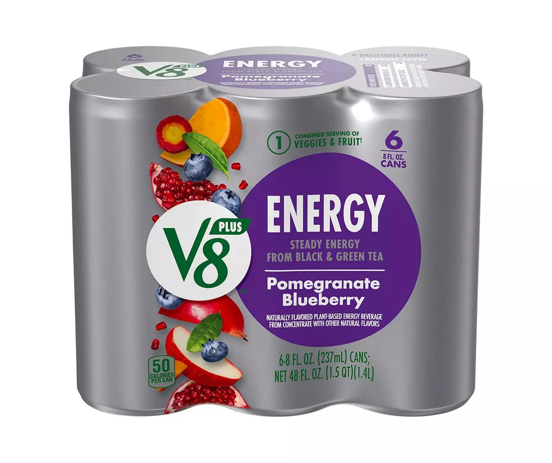 +Energy Pomegranate Blueberry Energy Drink, 6-Pack