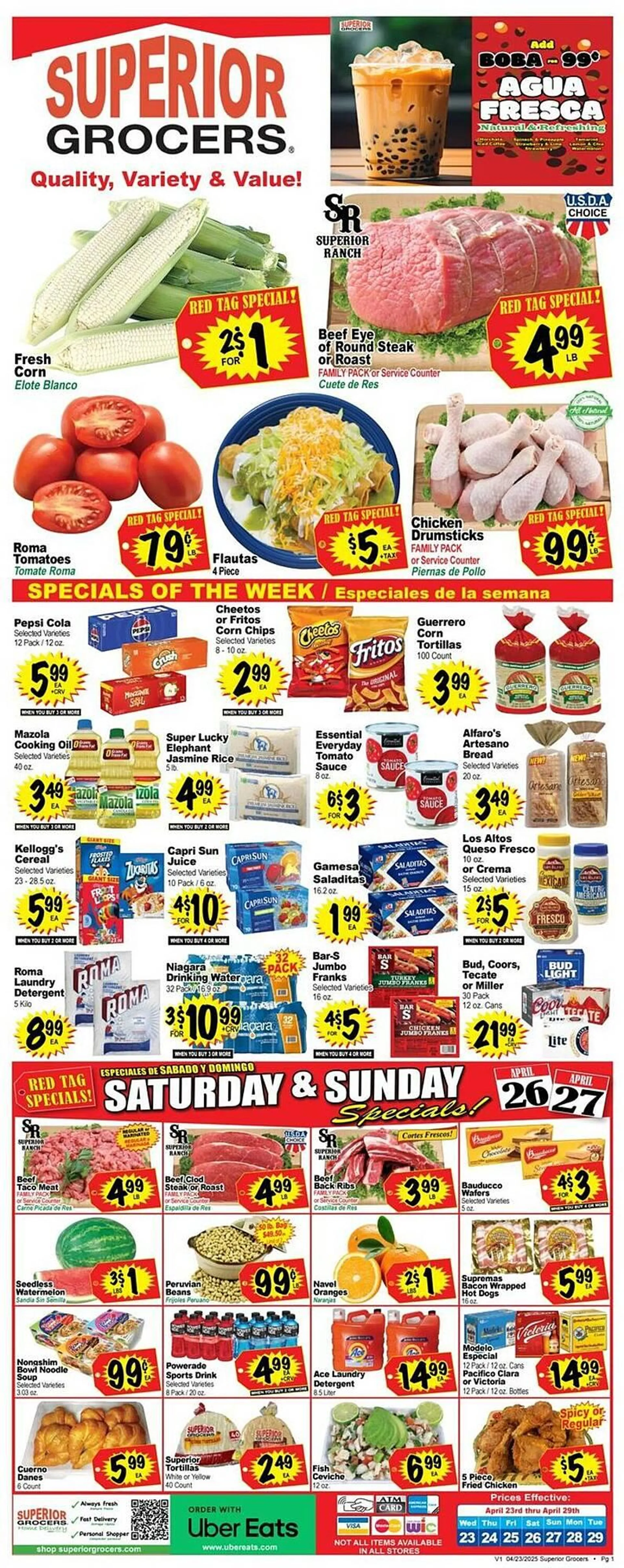 Superior Grocers Weekly Ad - 1