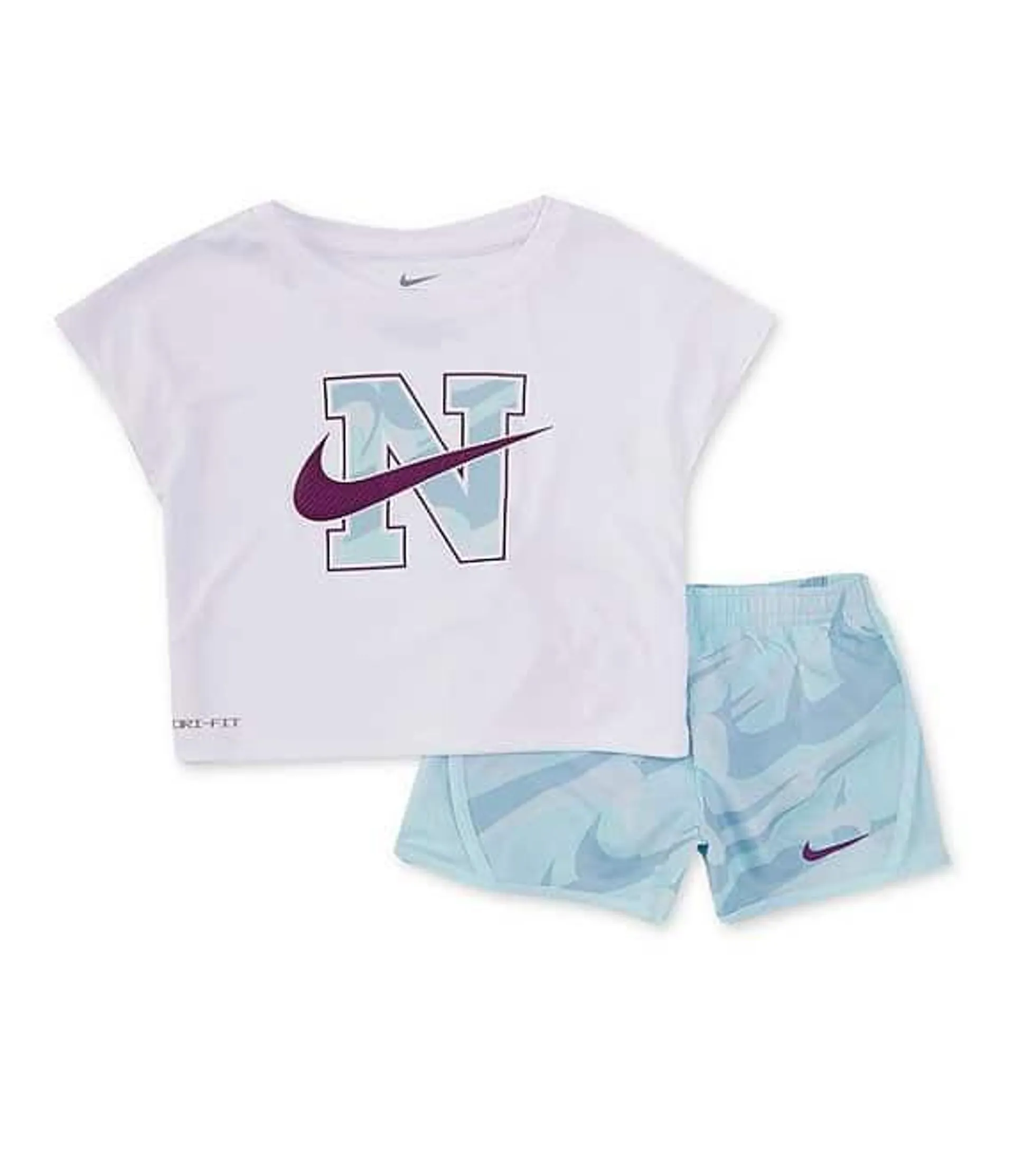 Little Girls 2T-6X Short Sleeve Prep In Your Step T-Shirt & Tempo Shorts Set