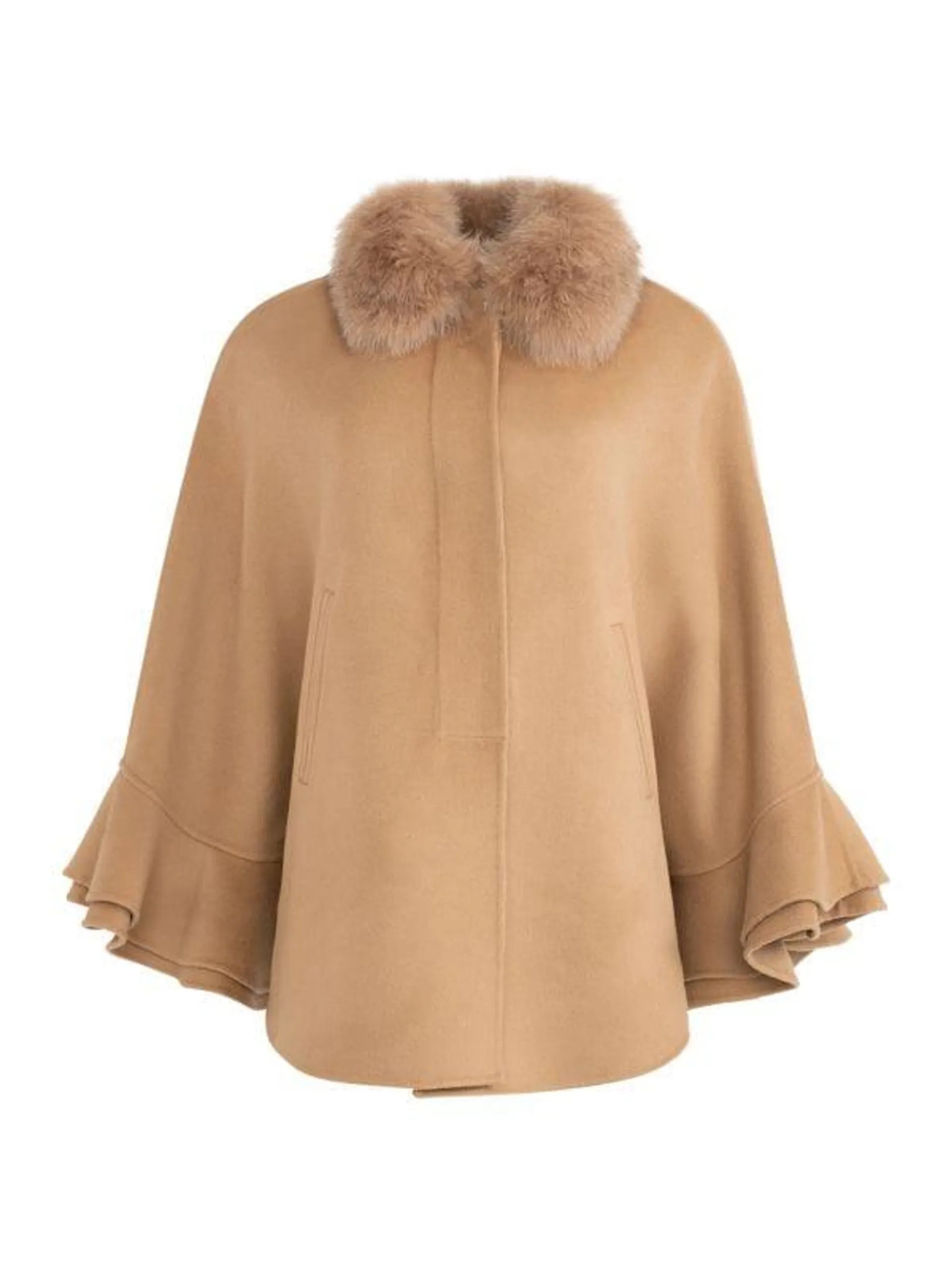 Made For Generations™ Toscana Shearling Cashmere Blend Cape