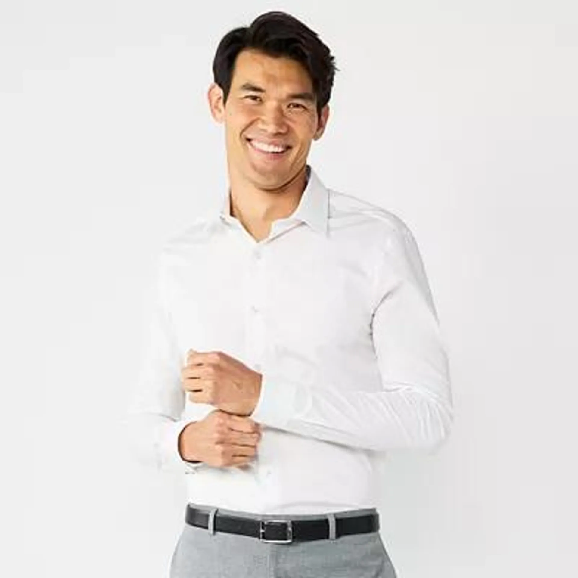 Men's Apt. 9® Premier Flex Solid Slim-Fit Wrinkle Resistant Dress Shirt