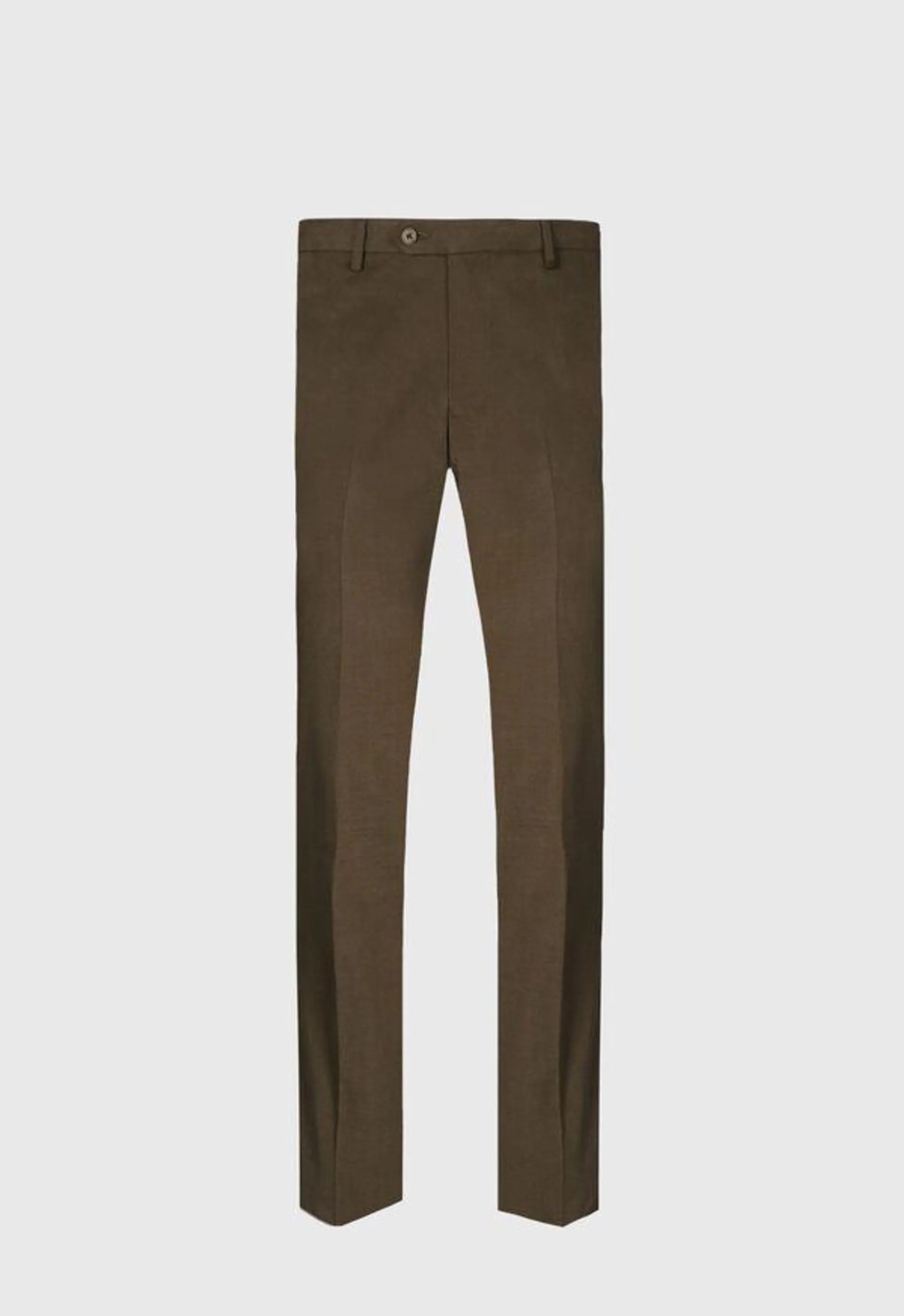 Suede Trimmed Brushed Cotton Trouser