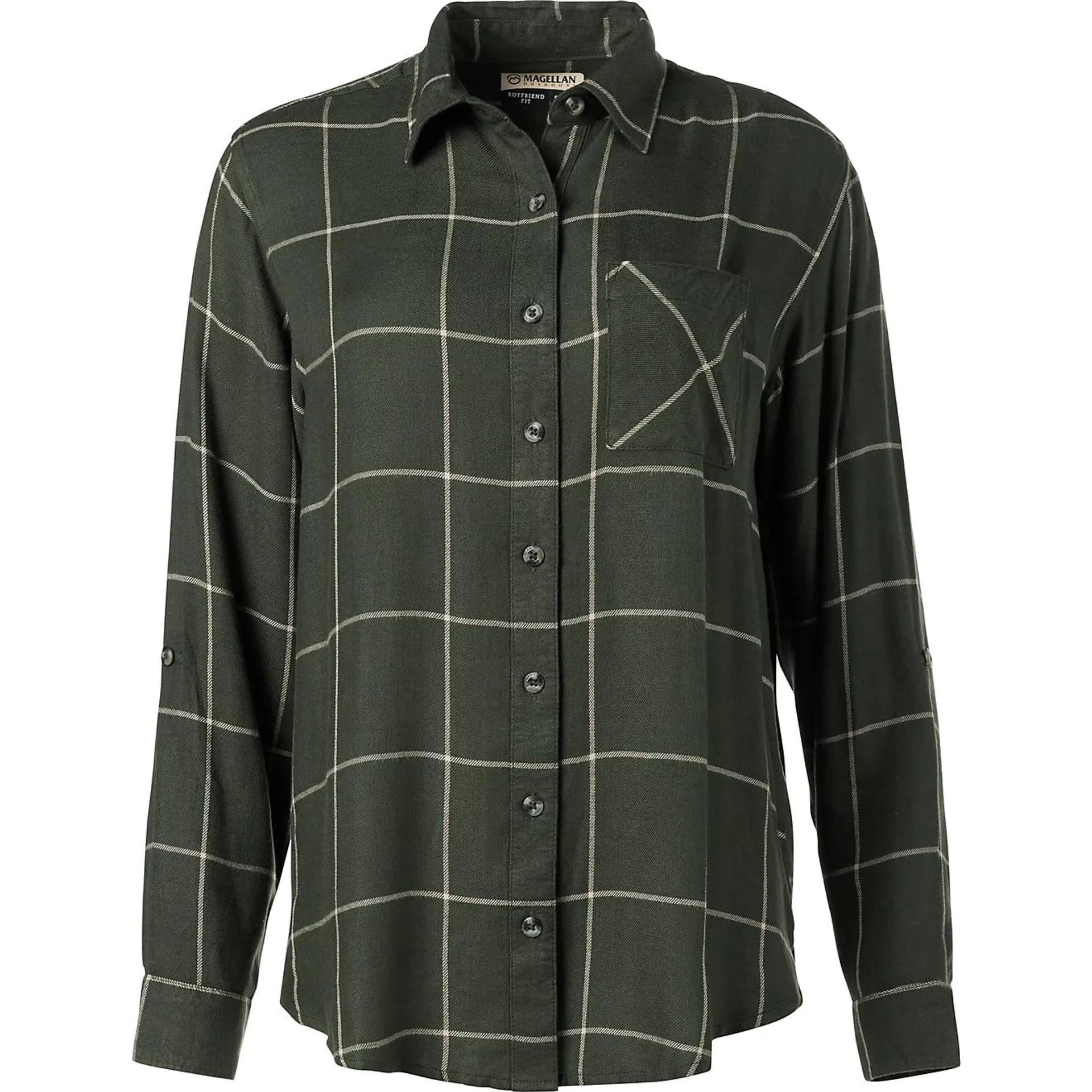 Magellan Outdoors Women's Willow Creek Plaid Long Sleeve Shirt