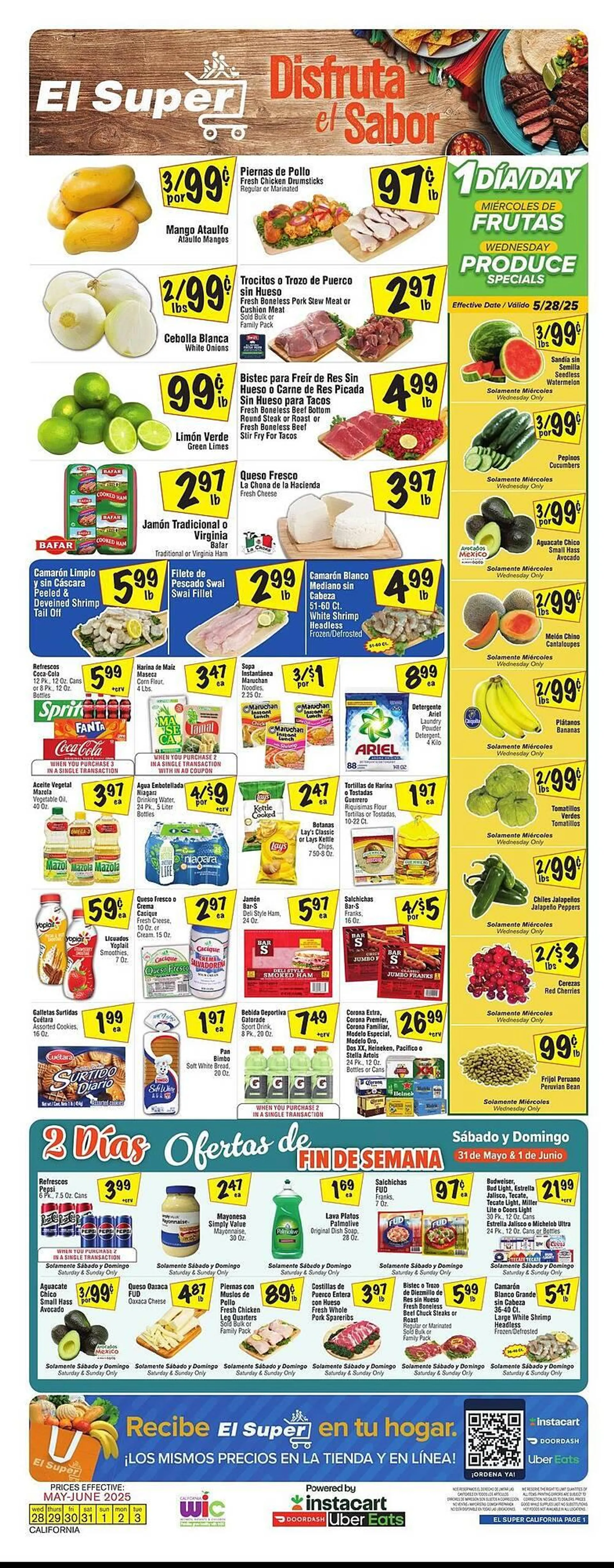 Weekly ad El Super Weekly Ad from May 28 to June 3 2025 - Page 1
