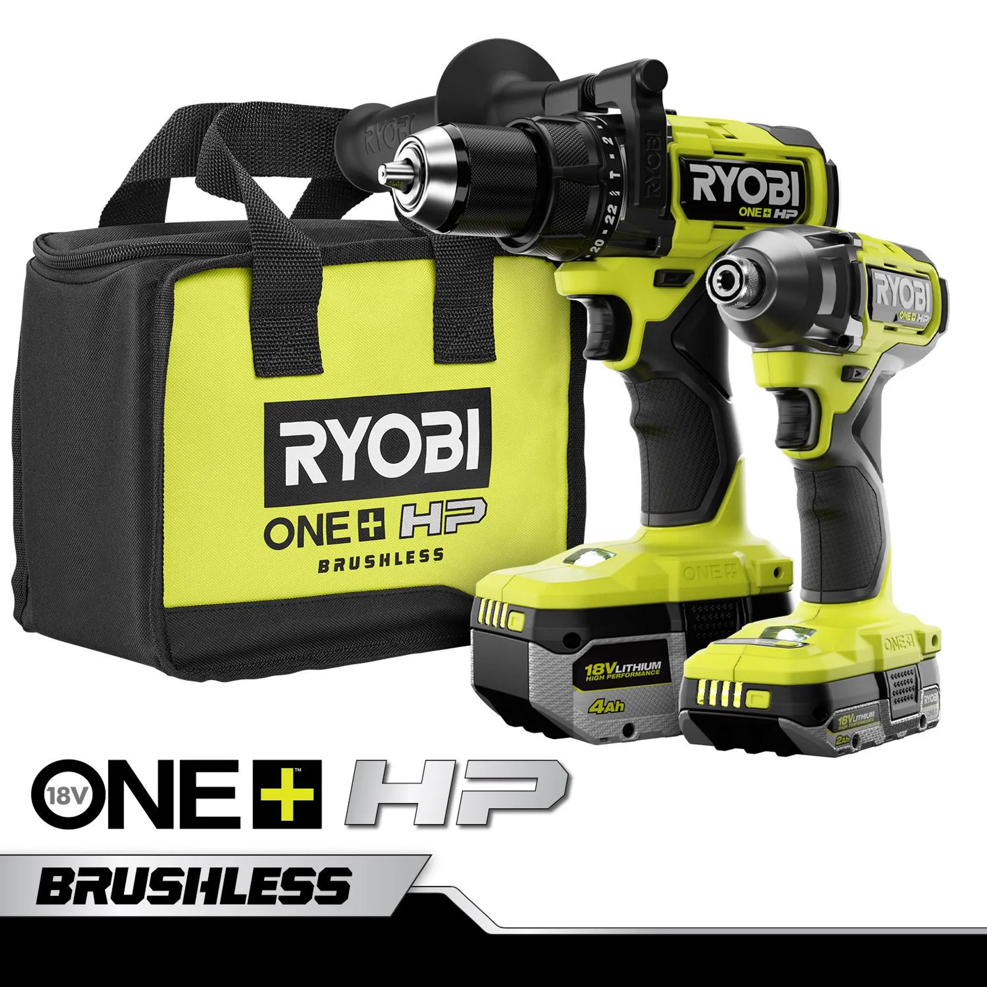 18V ONE+ HP Brushless Hammer Drill and Impact Driver 2-Tool Kit