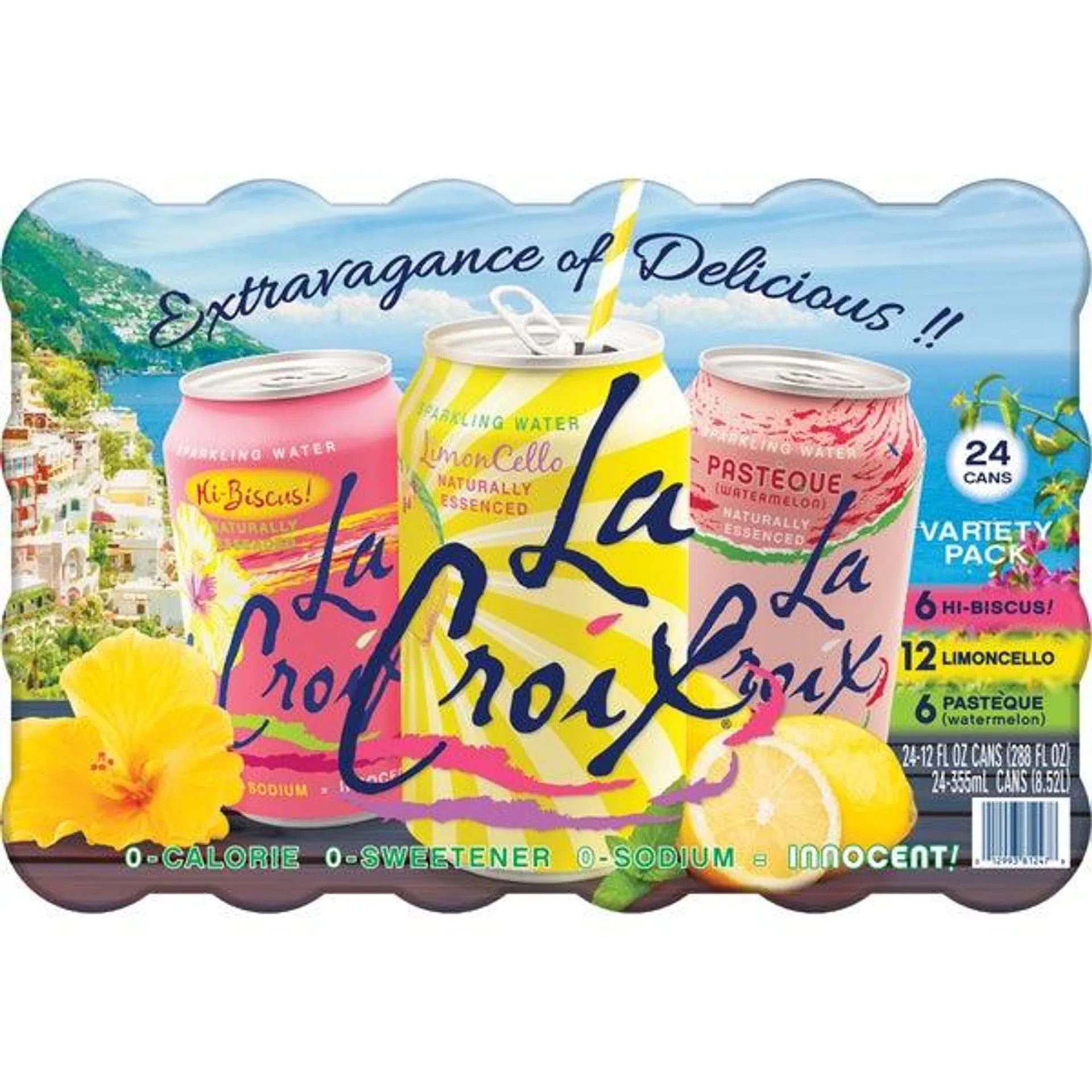 LaCroix Sparkling Water, Variety Pack, 12 fl oz, 24-count