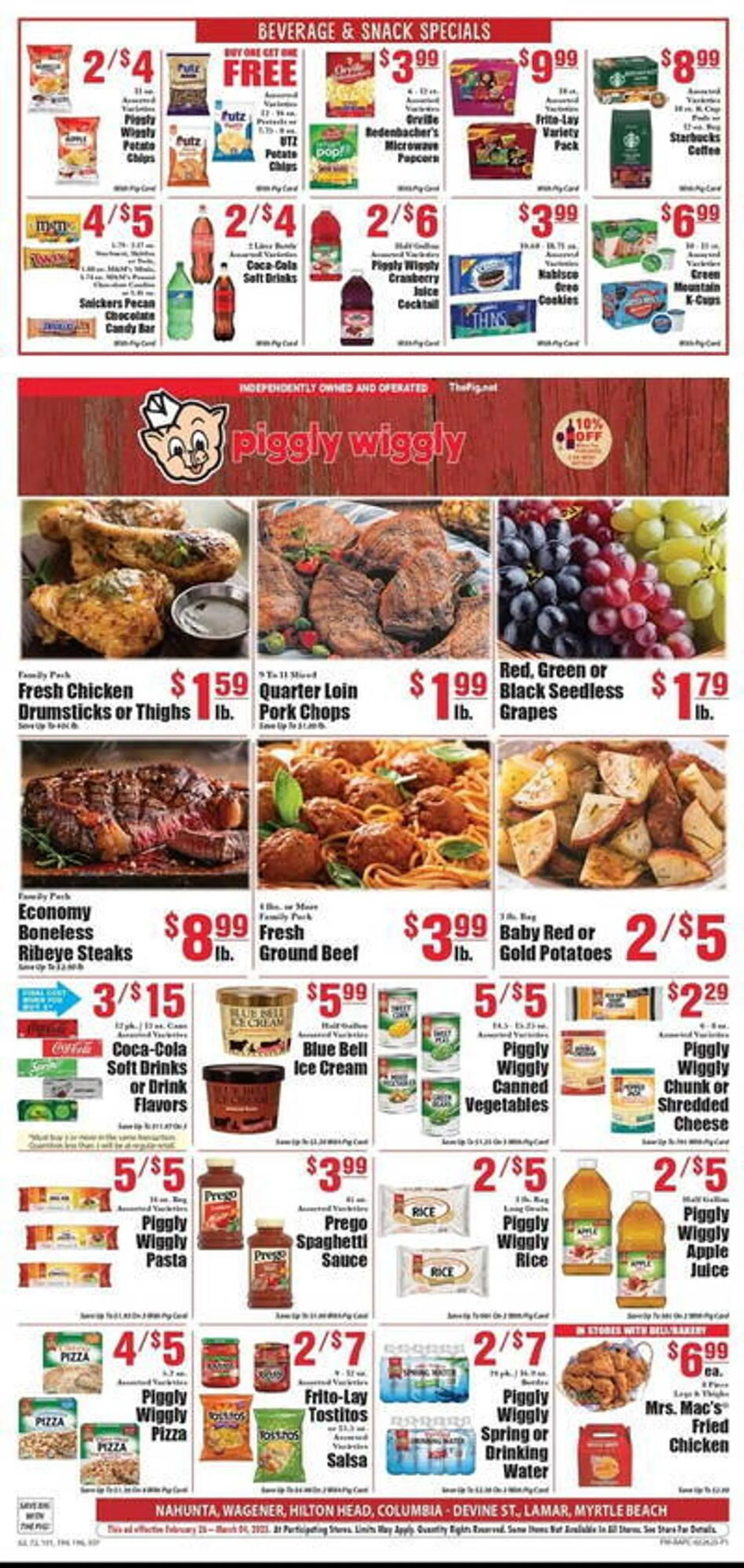 Catálogo de Piggly Wiggly Weekly Ad 24 de febrero al 2 de marzo 2025 - Página 1