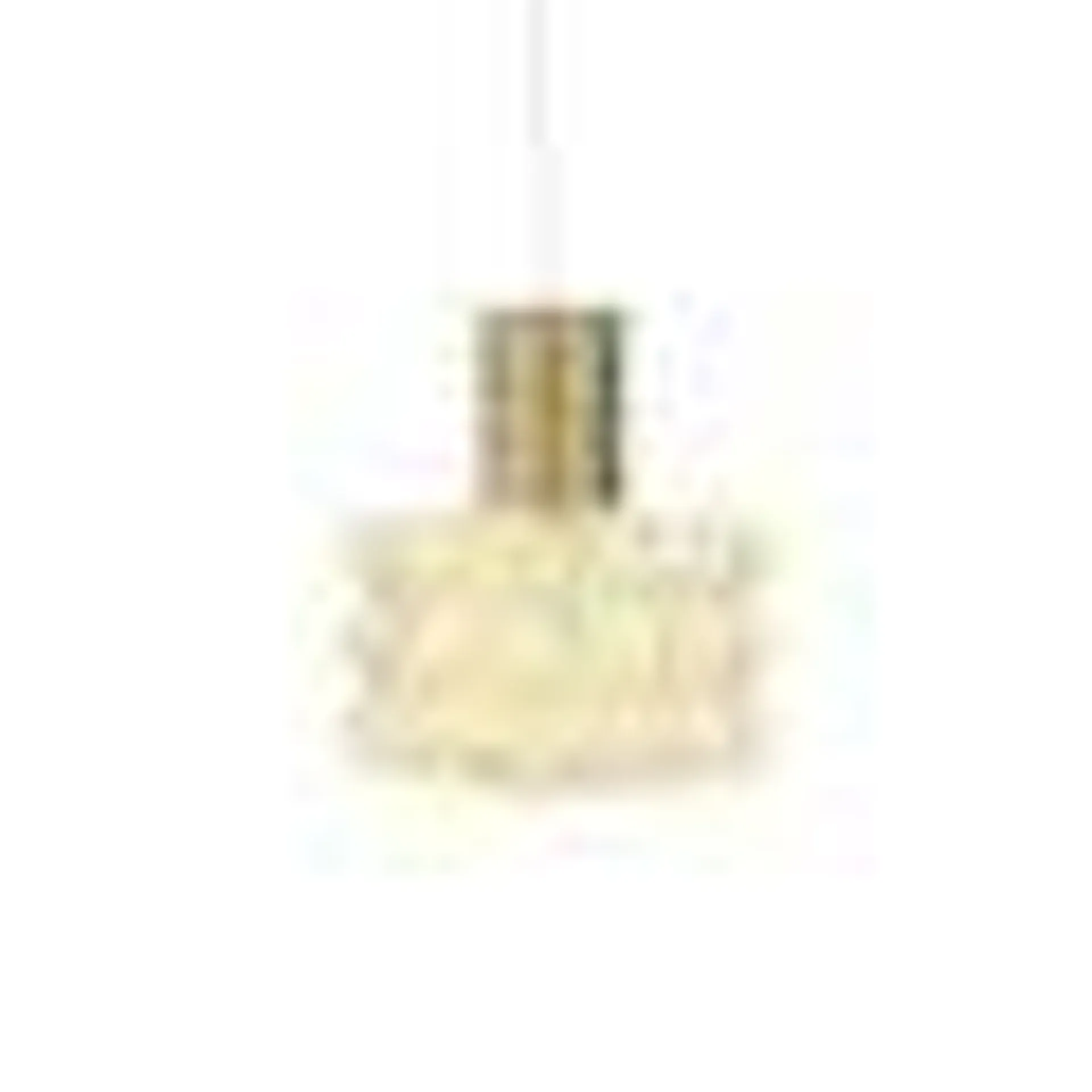 Large Mid-Century Modern Amber Bubble Glass Pendant by Helena Tynell for Limburg, Germany, 1960s