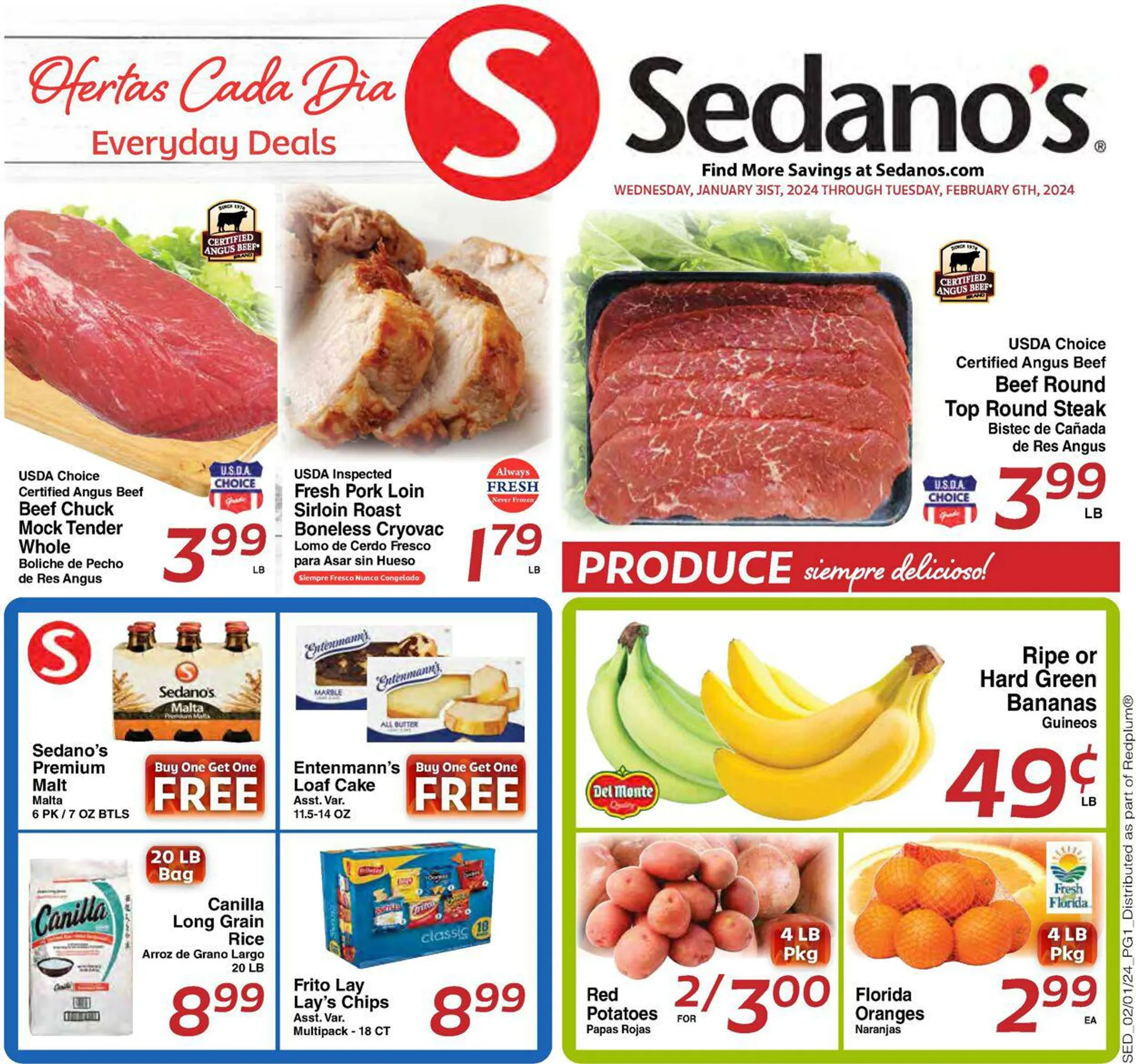 Weekly ad Sedano's from January 31 to February 6 2024 - Page 1