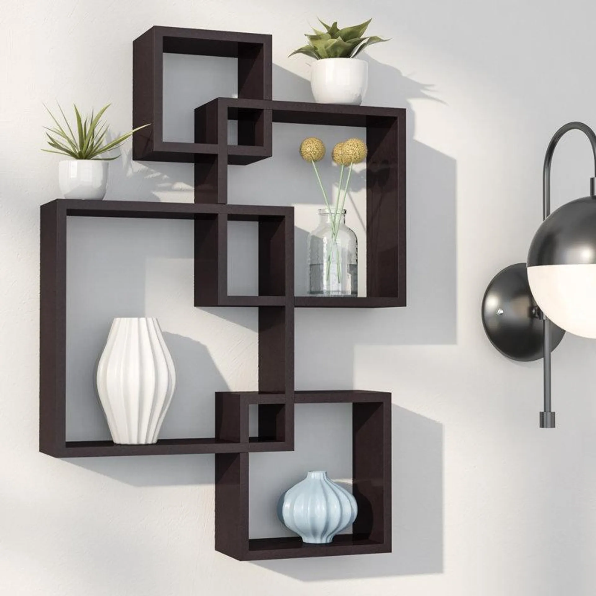 Intersecting Cube Accent Wall Shelf