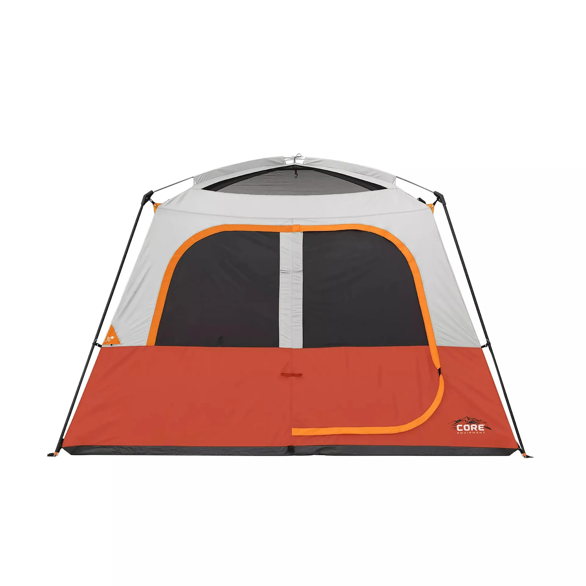 CORE 10' x 9' Straight Wall Cabin Tent for 6 Persons - Orange