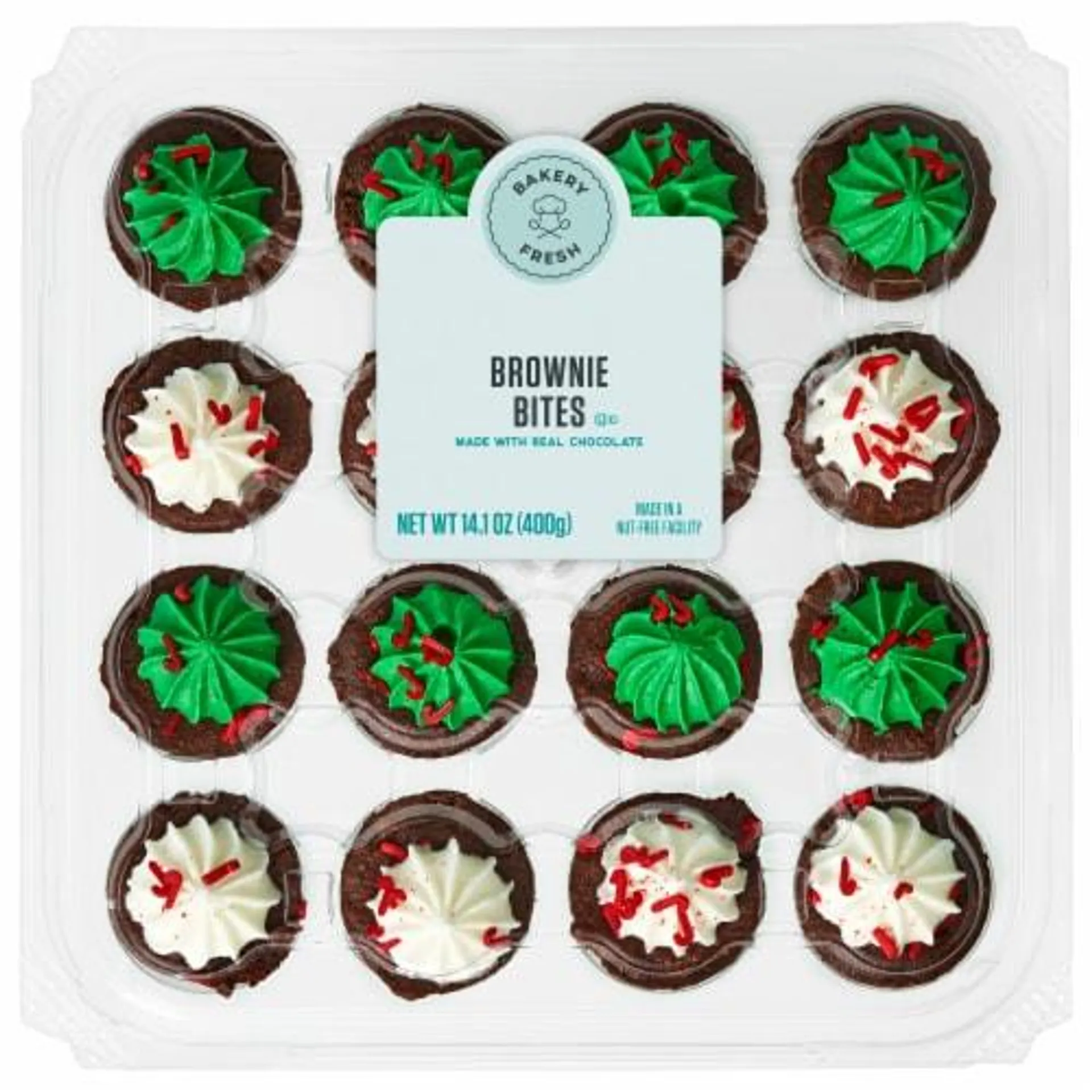 Bakery Fresh Candy Cane Sprinkle Brownie Bites