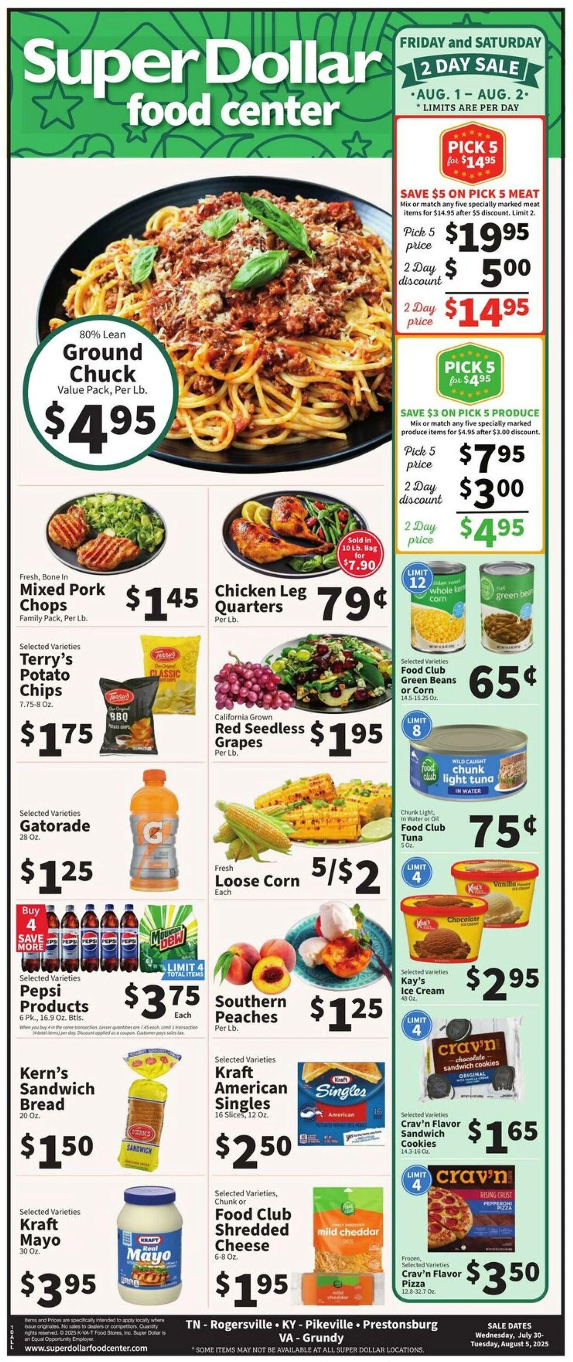Weekly ad Super Dollar Food Center Current weekly ad from July 30 to August 5 2025 - Page 1