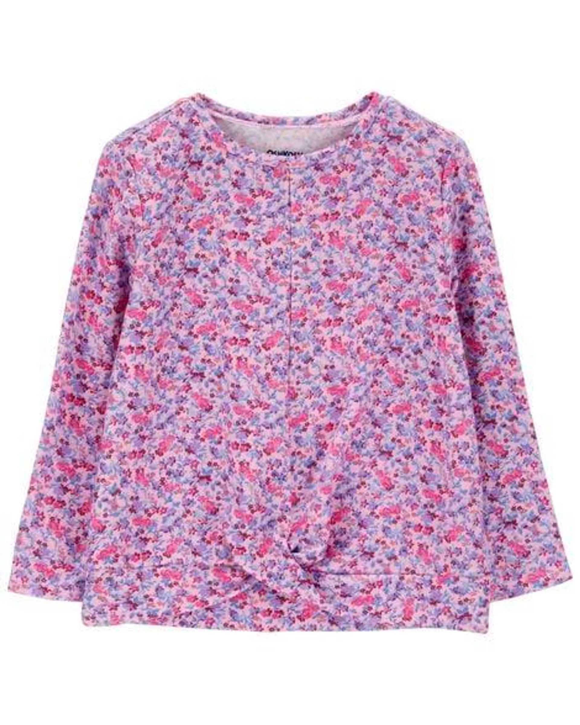 Baby Floral Jersey Long-Sleeve Fashion Top - Floral