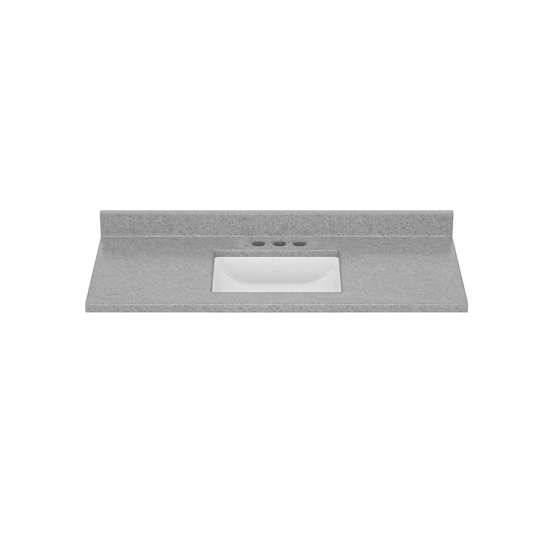 MagickWoods Elements 49"W x 22"D Pewter Cultured Marble Vanity Top with Rectangular Integrated Wave Bowl