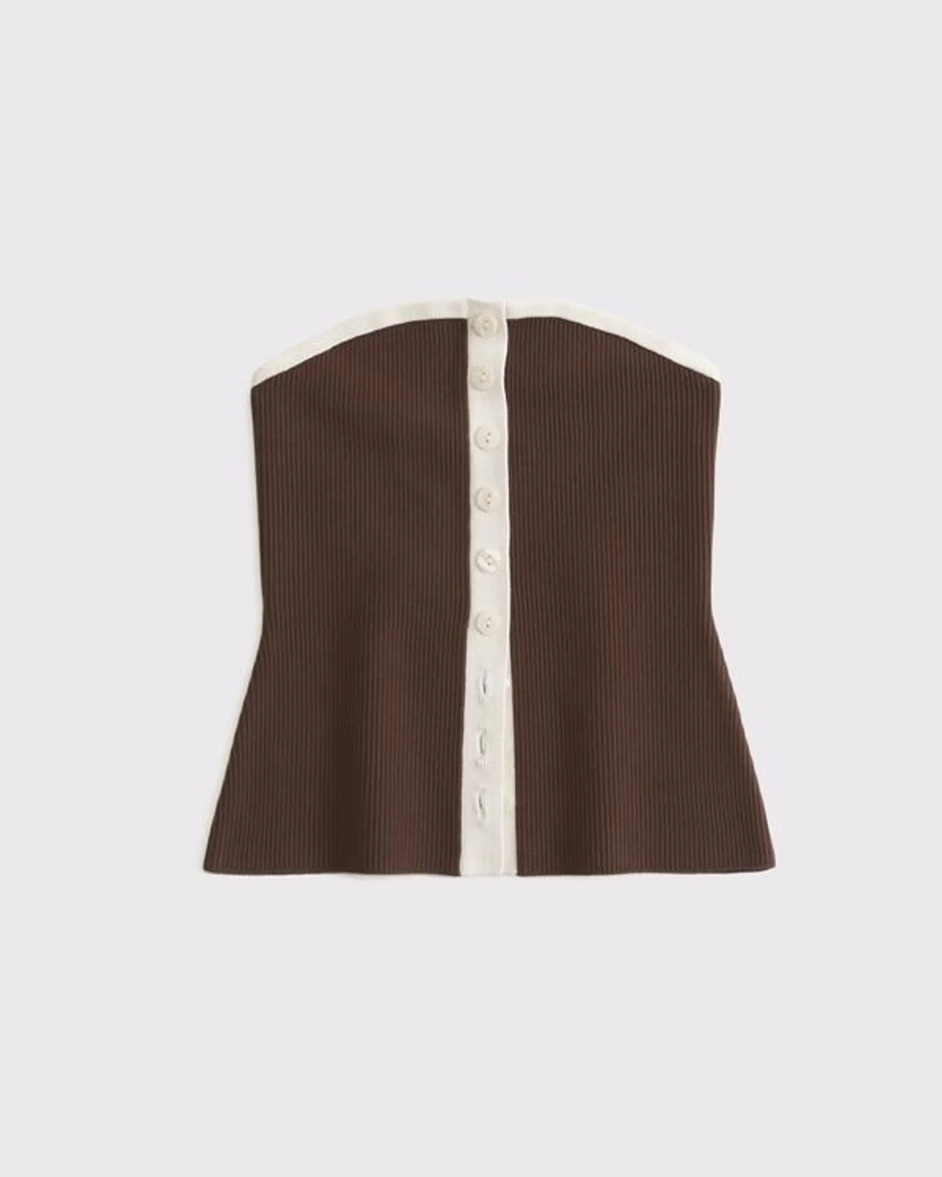 Ottoman Button-Front Tube Top