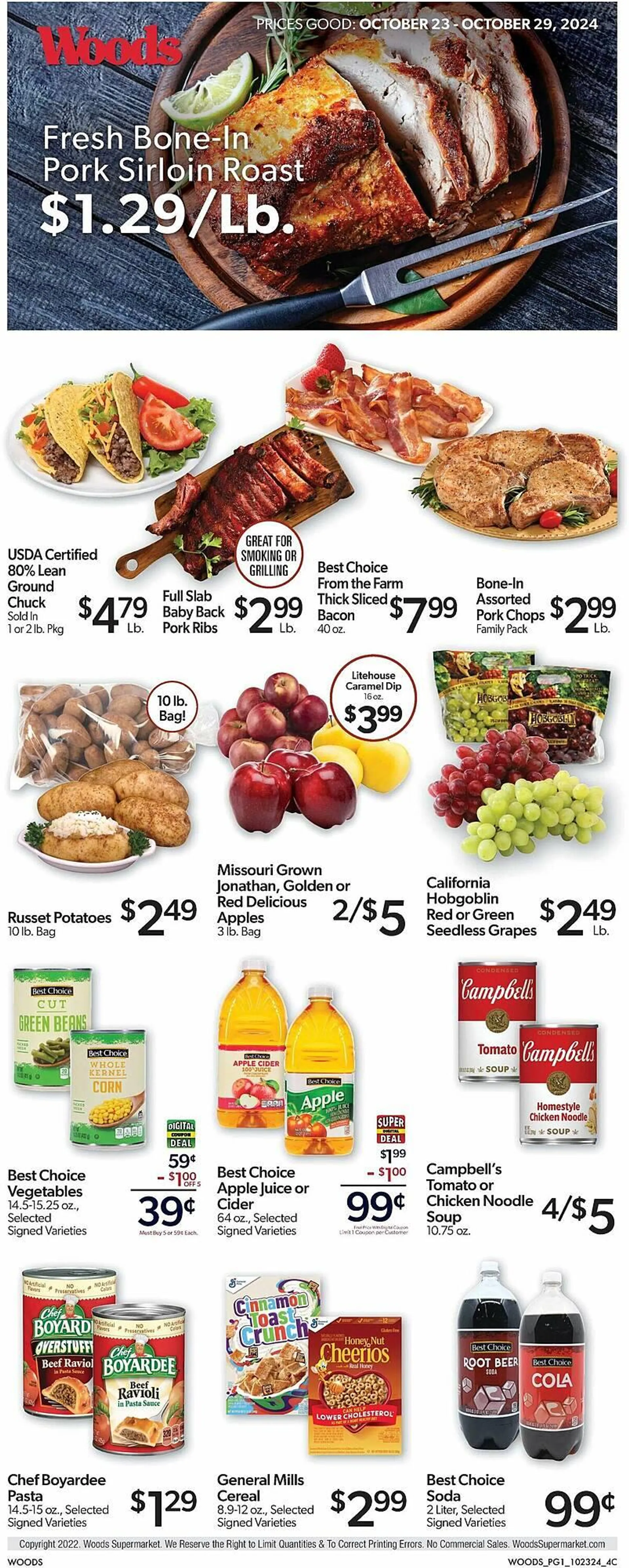 Woods Supermarket Weekly Ad - 1