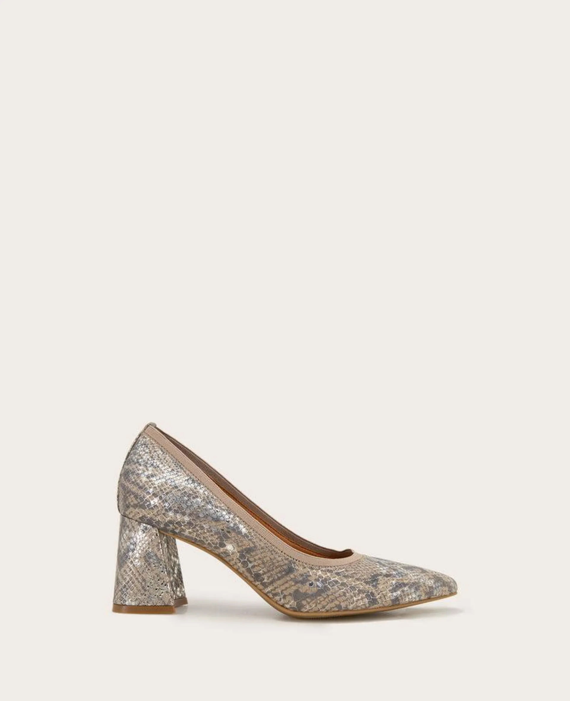 GENTLE SOULS - Dionne Snakeskin Leather Heel