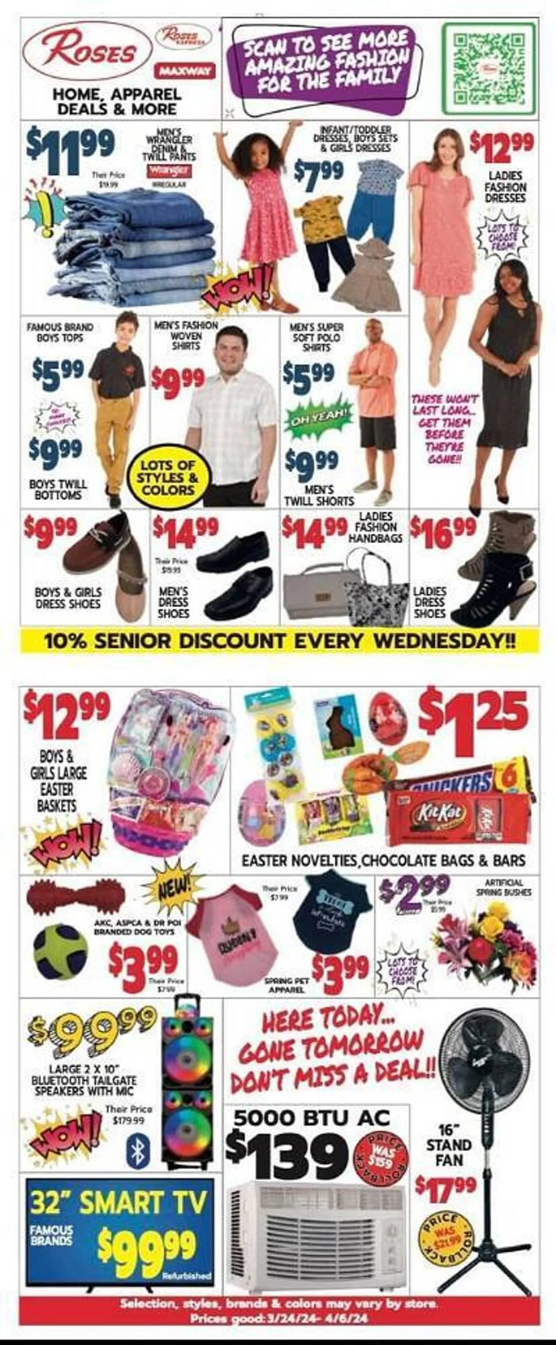Weekly ad Roses Discount Store Weekly Ad from March 24 to April 6 2024 - Page 