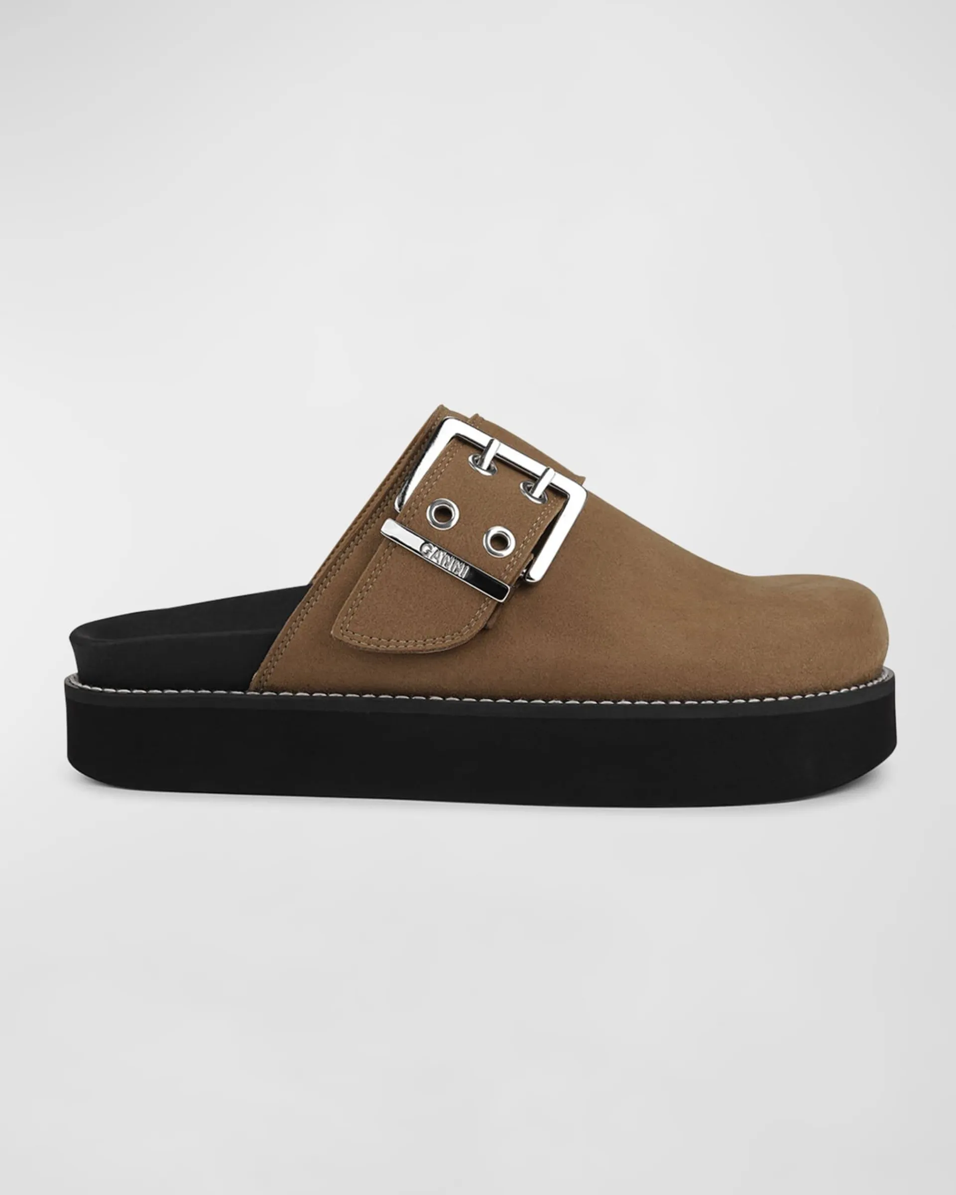 Buckle Comfort Slide Mules