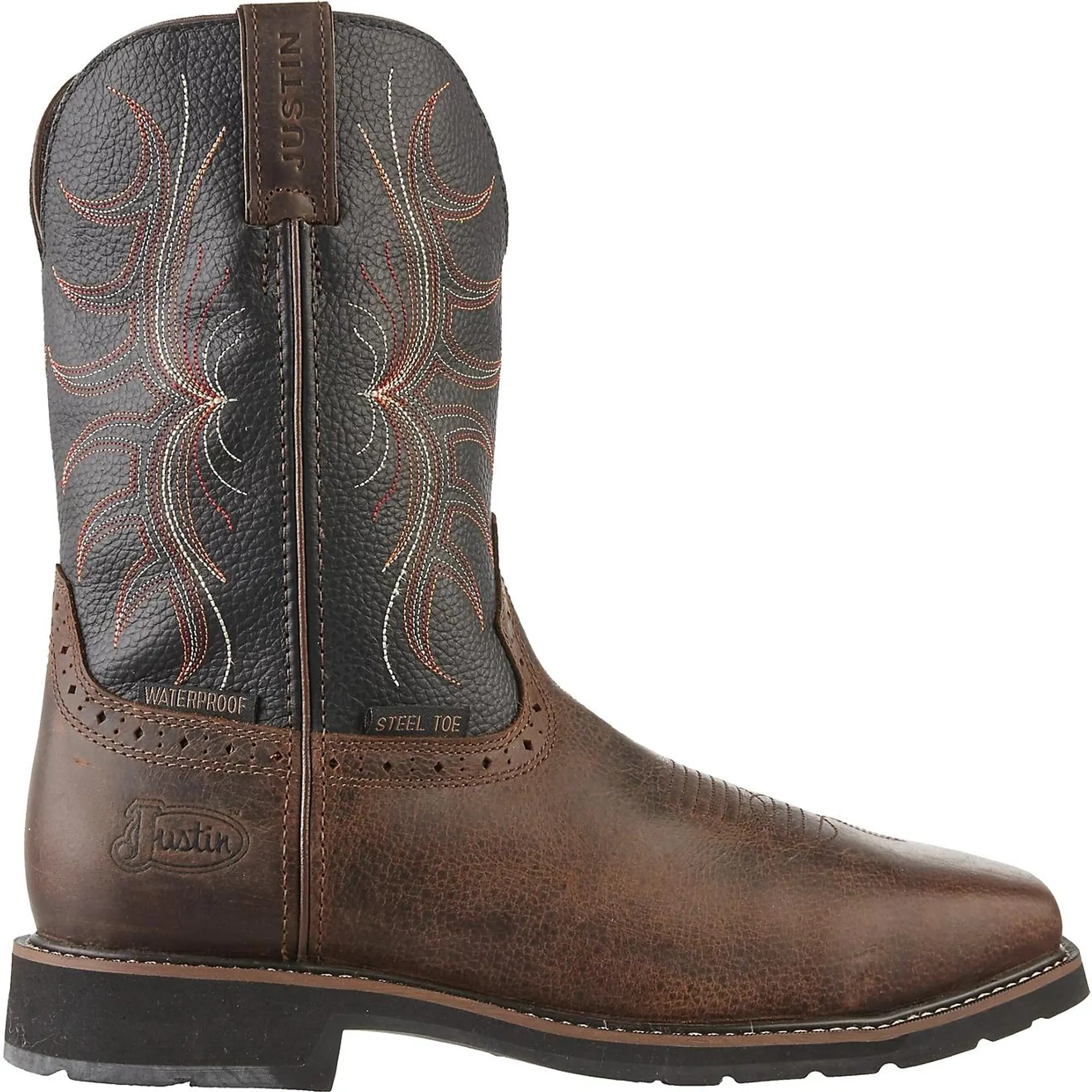 Justin Men's Stampede Waxy Waterproof Steel Toe Boots