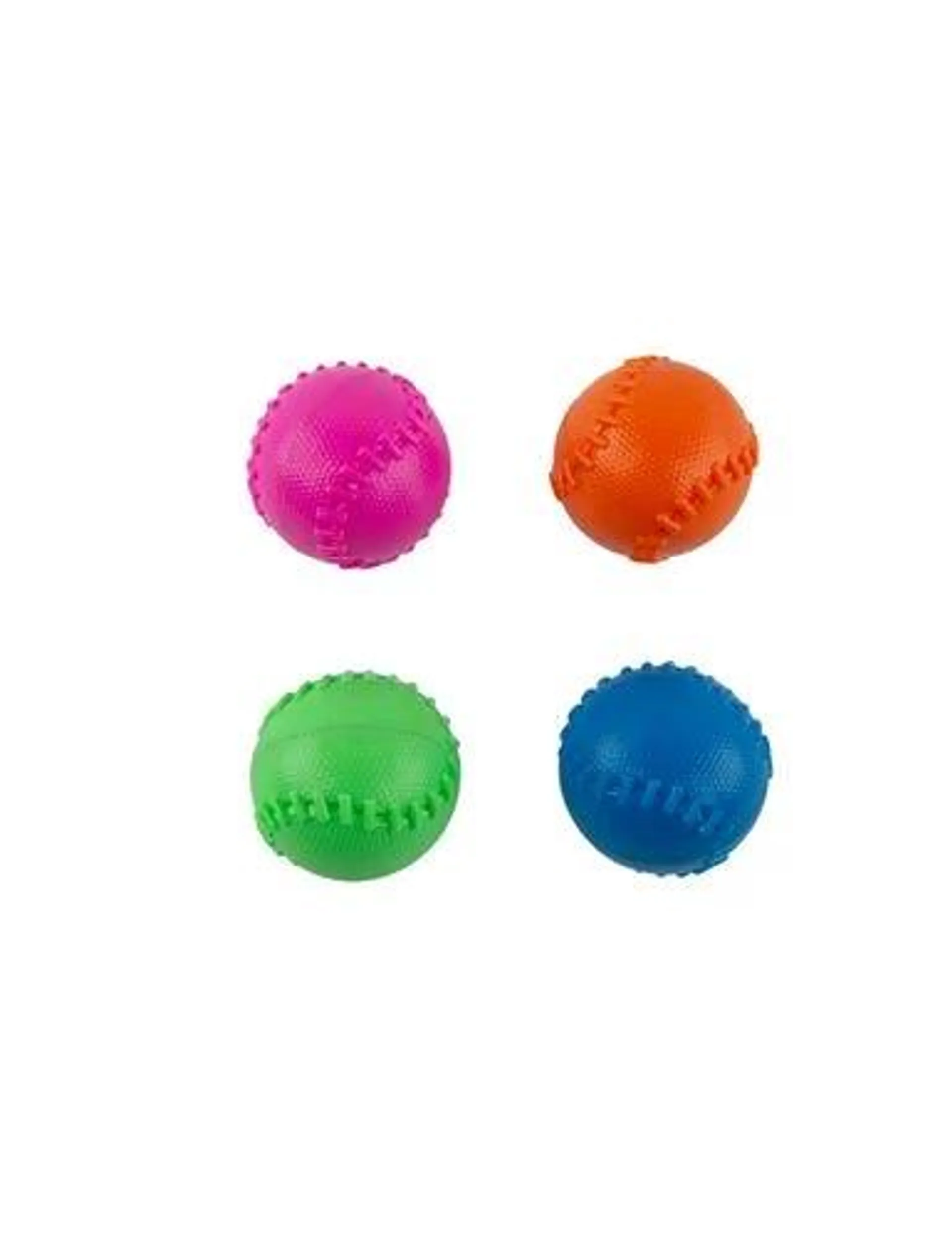 Play On Dog Toy, Rubber Baseball With Squeaker, 2.5 Inches