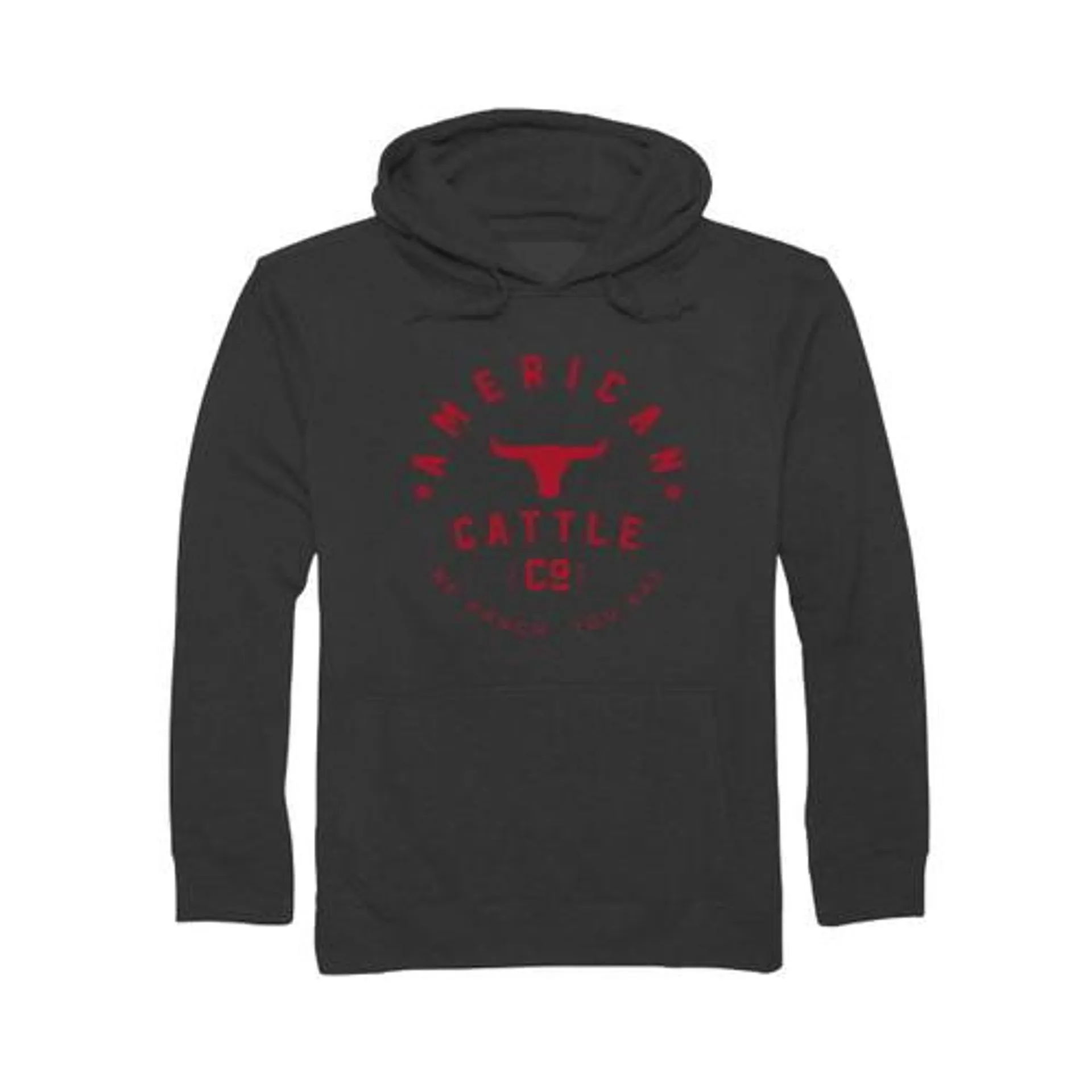 Rural Cloth Mens Bull We Ranch You Eat American Cattle Co. Hoodie