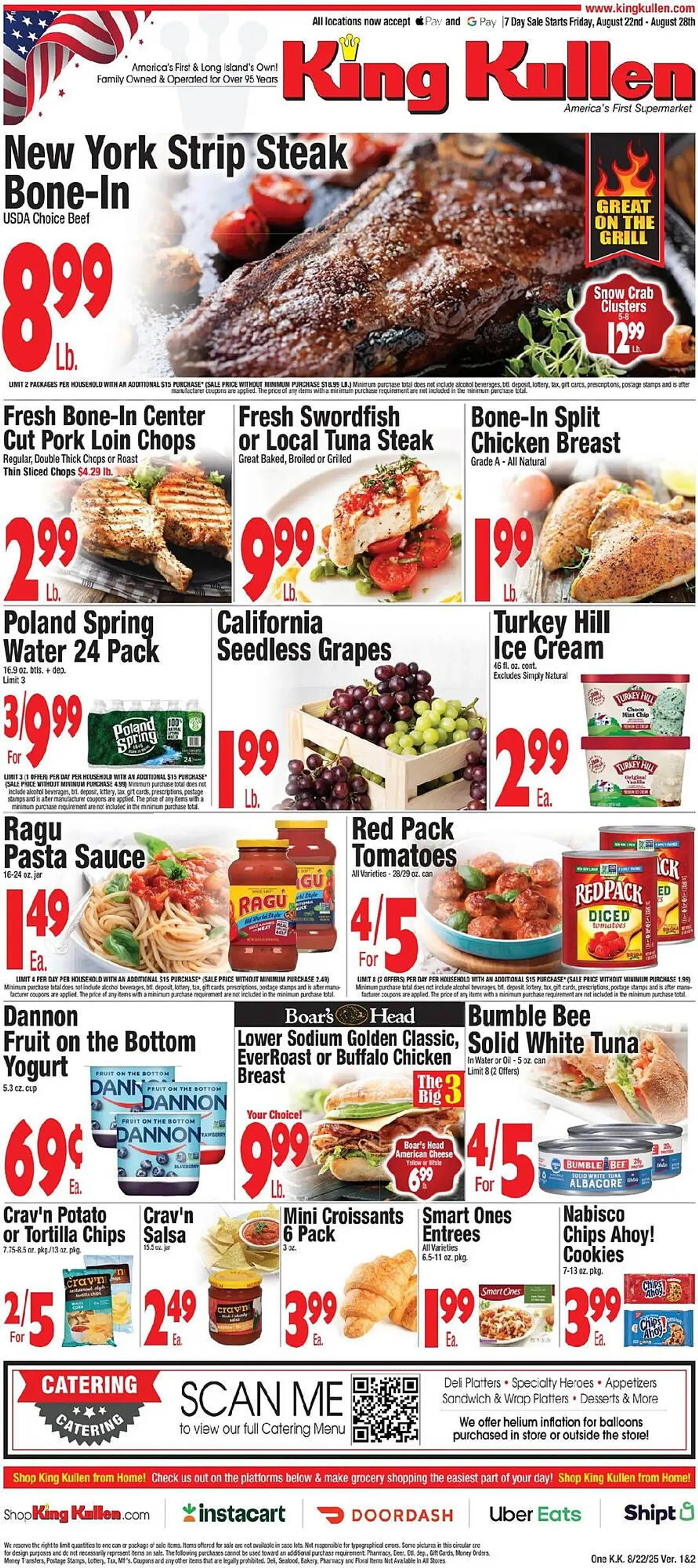 Weekly ad King Kullen Weekly Ad from August 22 to August 28 2025 - Page 1