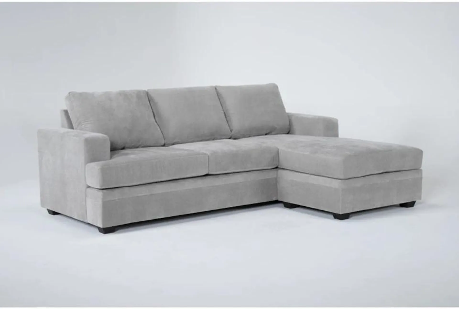 Bonaterra Dove Grey Fabric 97" Sofa with Reversible Chaise