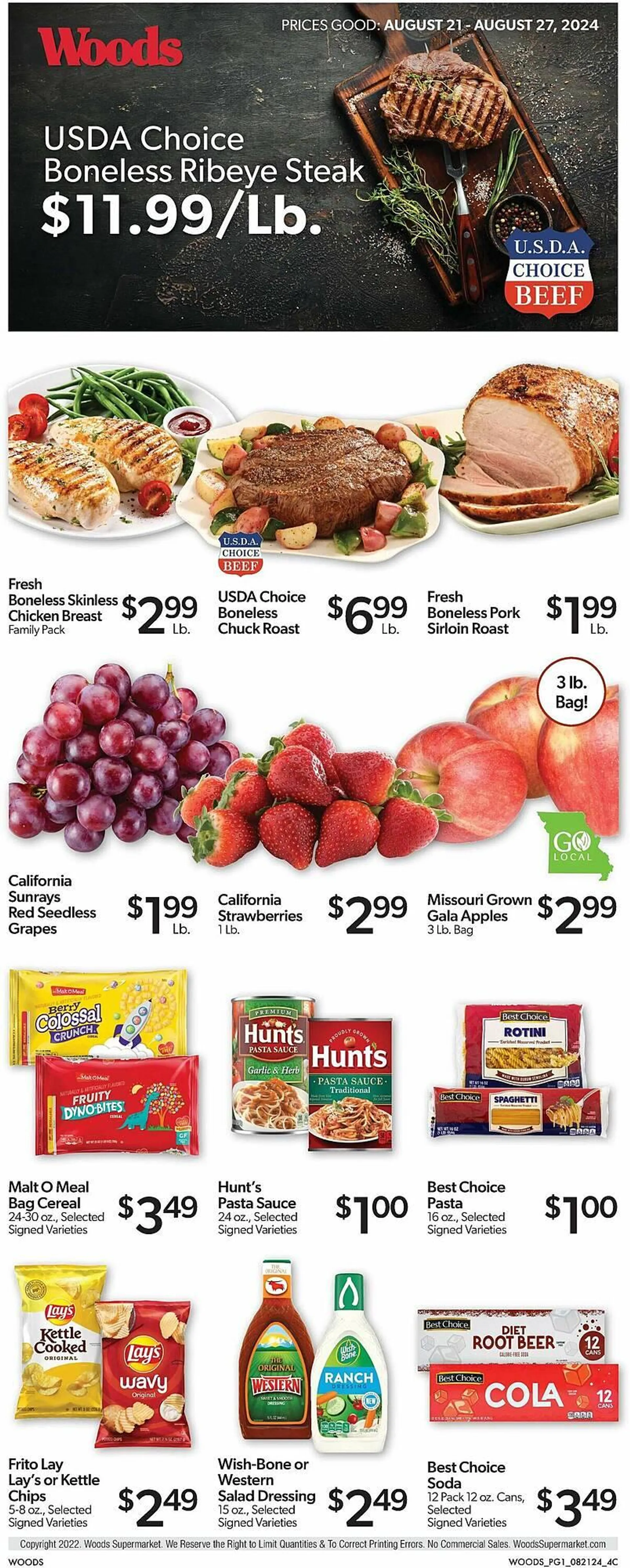 Woods Supermarket Weekly Ad - 1