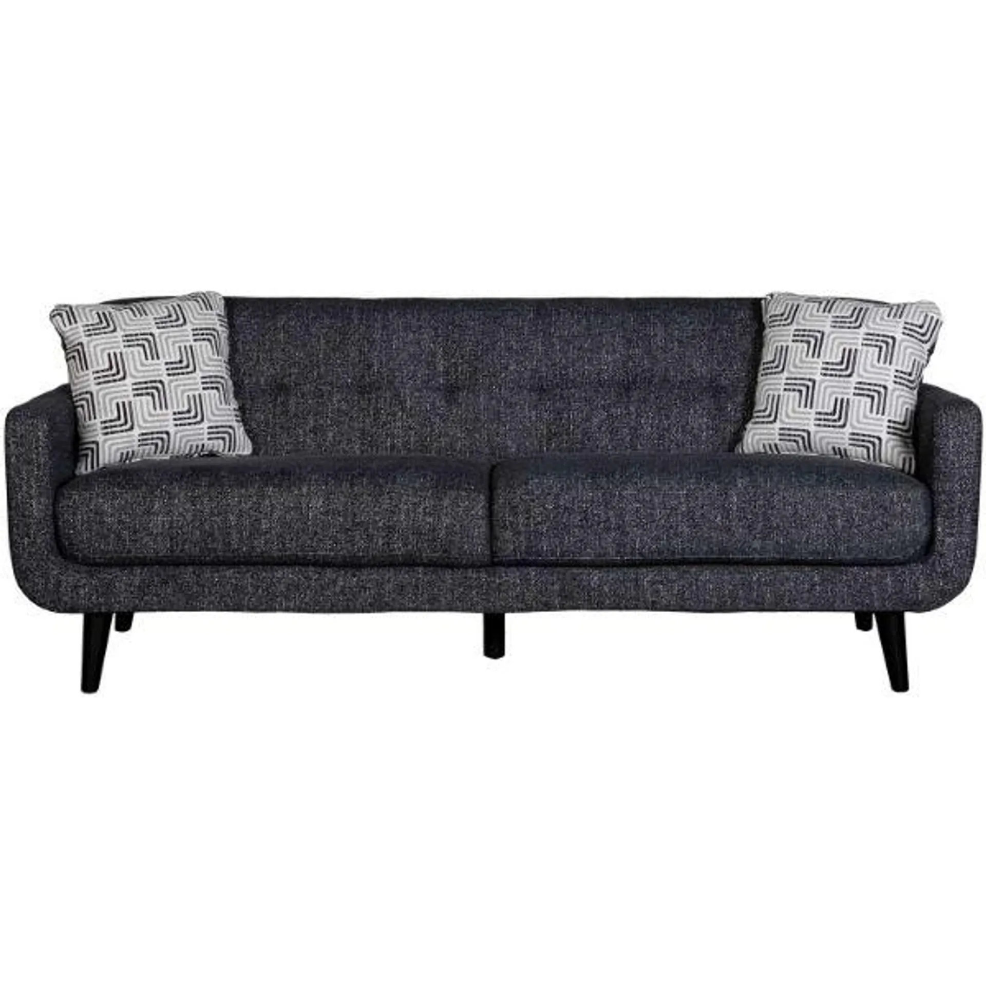 Hadley Night Black Tufted Sofa