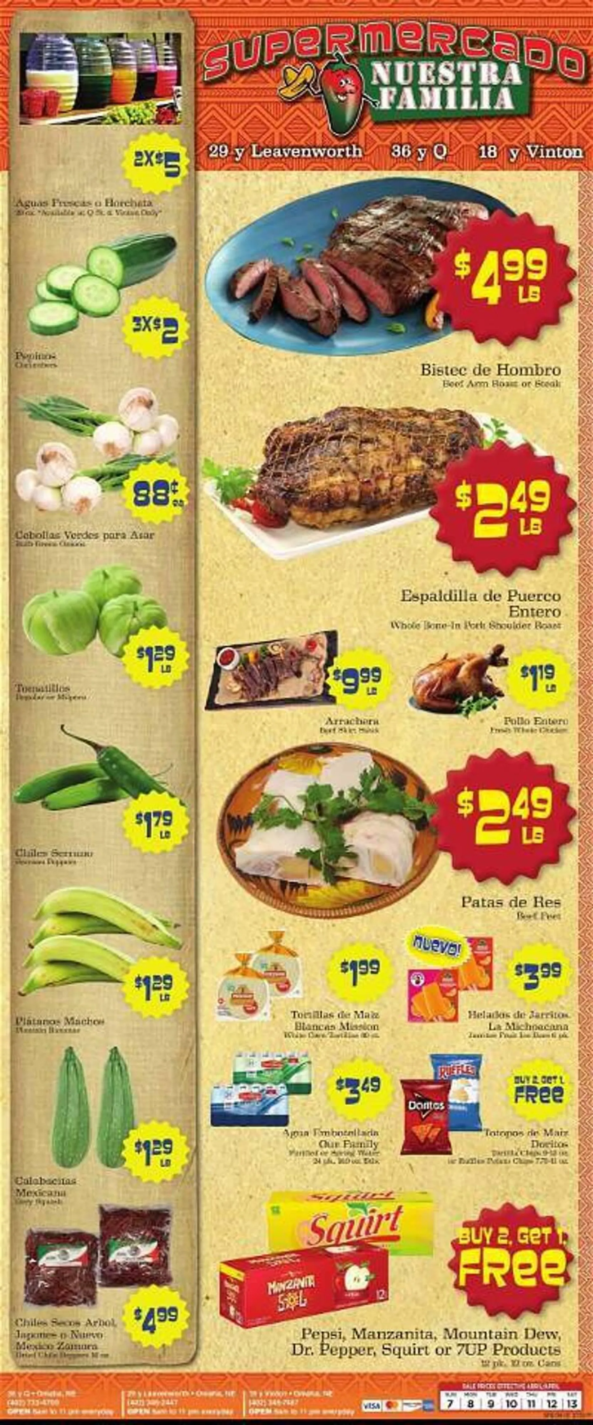 Weekly ad Supermercado Nuestra Familia Weekly Ad from April 7 to April 13 2024 - Page 