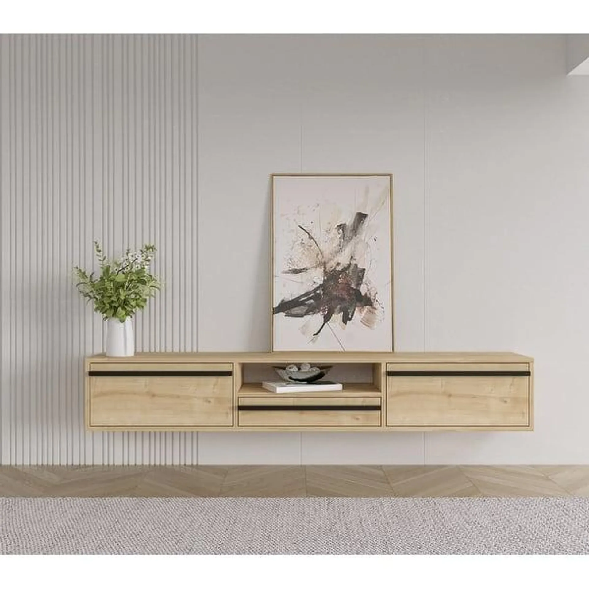 Hawana 71" Modern and Minimalist Wall Mounted Floating Tv Stand Media Console - 71 inches