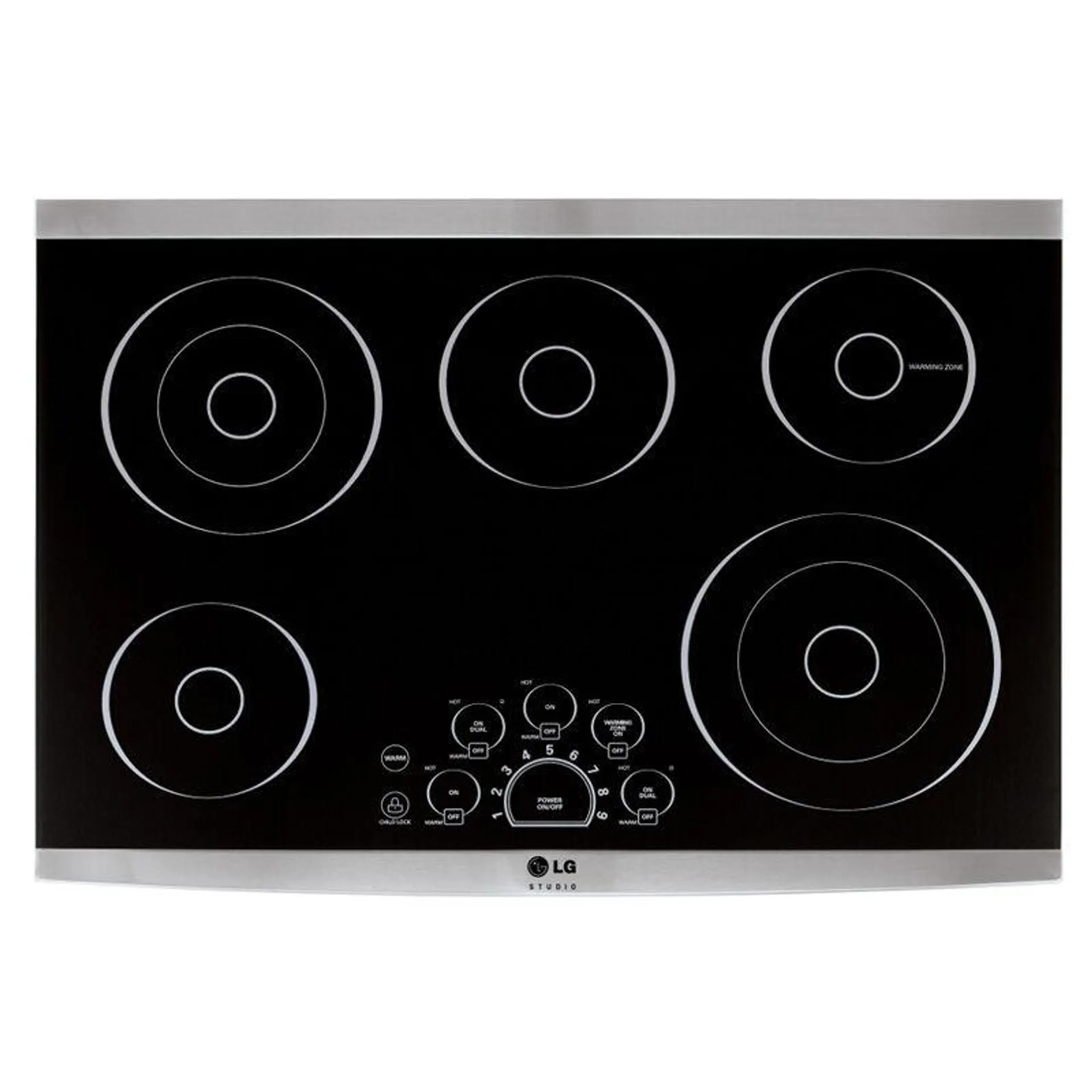 LG Studio 30 in. Electric Cooktop with 5 Smoothtop Burners - Stainless Steel